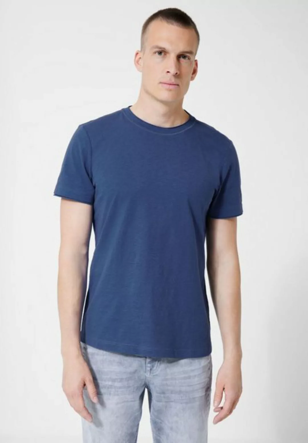 STREET ONE MEN T-Shirt, in Unifarbe günstig online kaufen