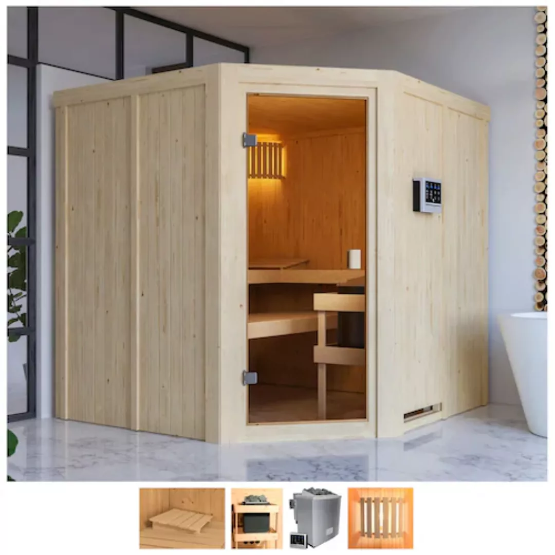 welltime Sauna »Käthe«, 9-kW-Bio-Ofen mit ext. Steuerung günstig online kaufen