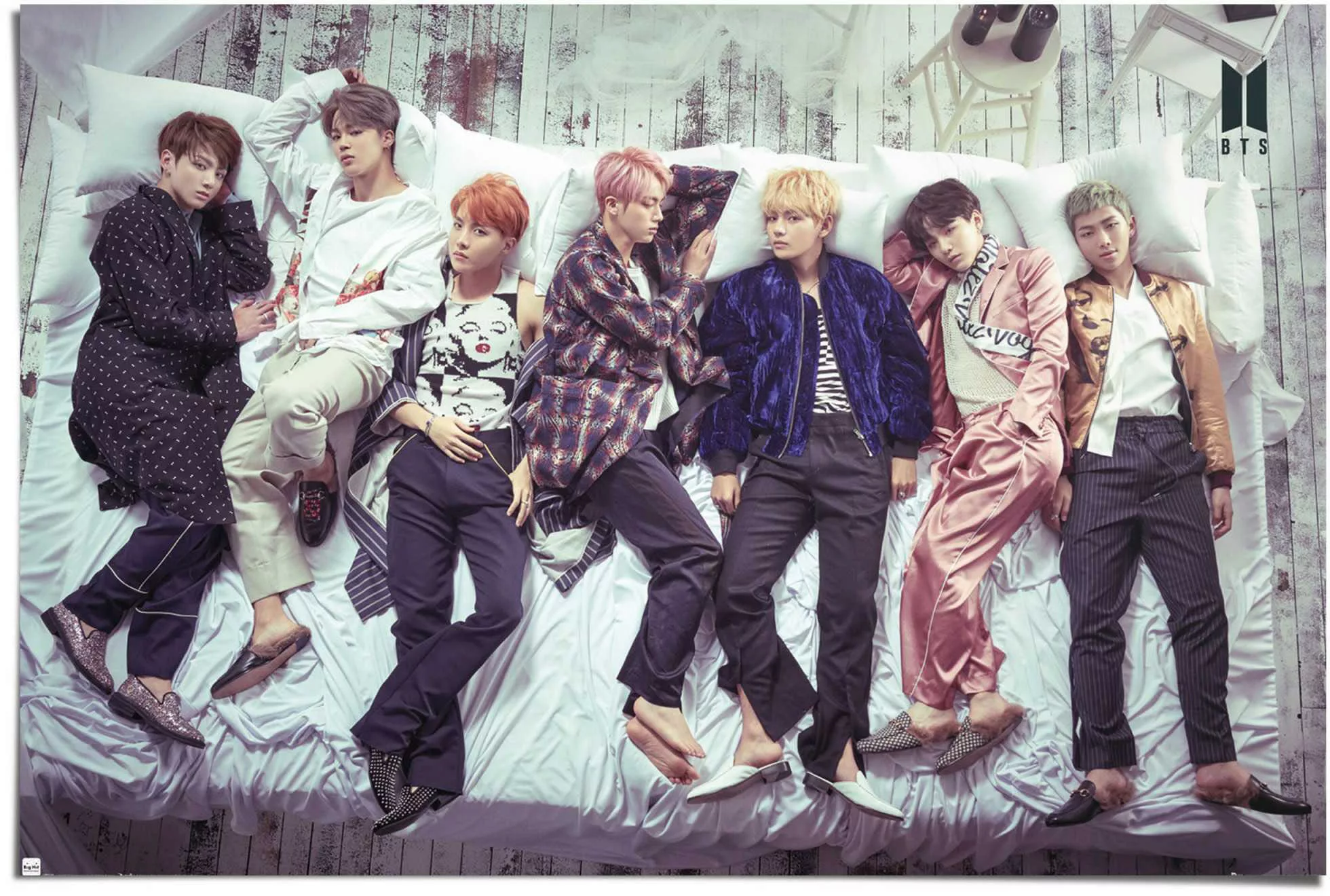 Reinders! Poster »Poster BTS Bett - Band - Bangtan Boys«, Orchester & Bands günstig online kaufen