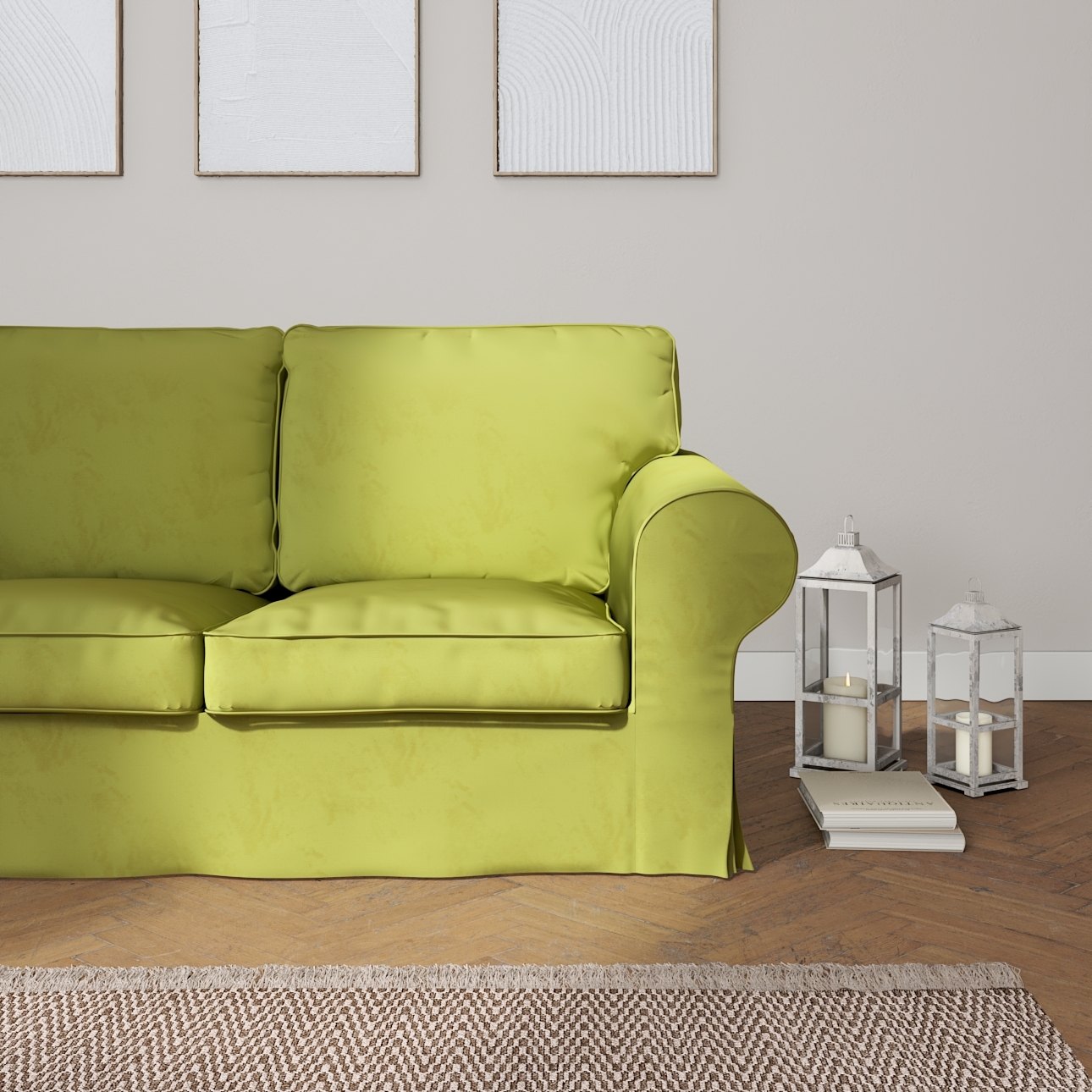 Bezug für Ektorp 2-Sitzer Schlafsofa ALTES Modell, limone, Sofabezug Ektorp günstig online kaufen