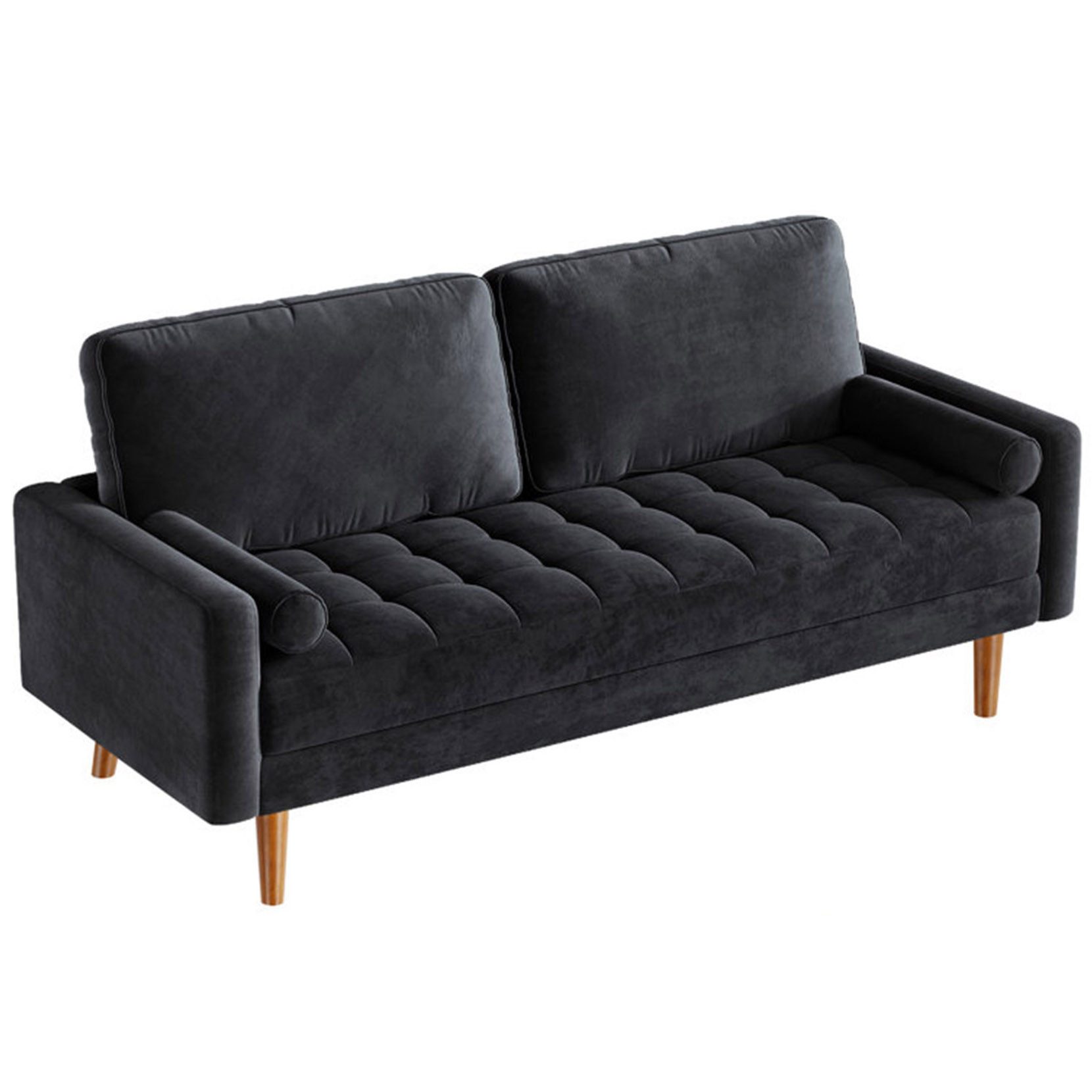 ToteBox 3-Sitzer Massivholzsofa mit Samtbezug, abnehmbarer günstig online kaufen