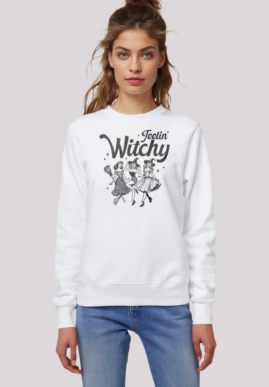 F4NT4STIC Sweatshirt "Halloween Witch feelin witchy", Premium Qualität günstig online kaufen