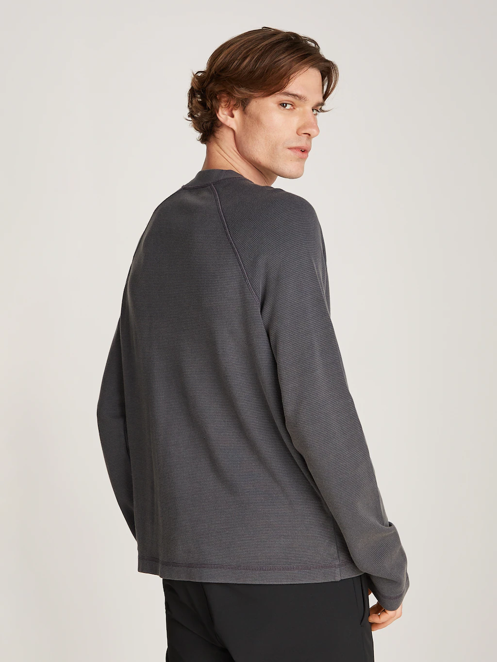 Calvin Klein Jeans Langarmshirt "WASHED WOVEN LABEL WAFFLE RAGLAN", mit Log günstig online kaufen