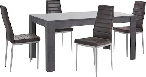 INOSIGN Essgruppe "Lynn160/Kate", (Set, 5 tlg.), Tisch mit 4 Stühlen, Belas günstig online kaufen