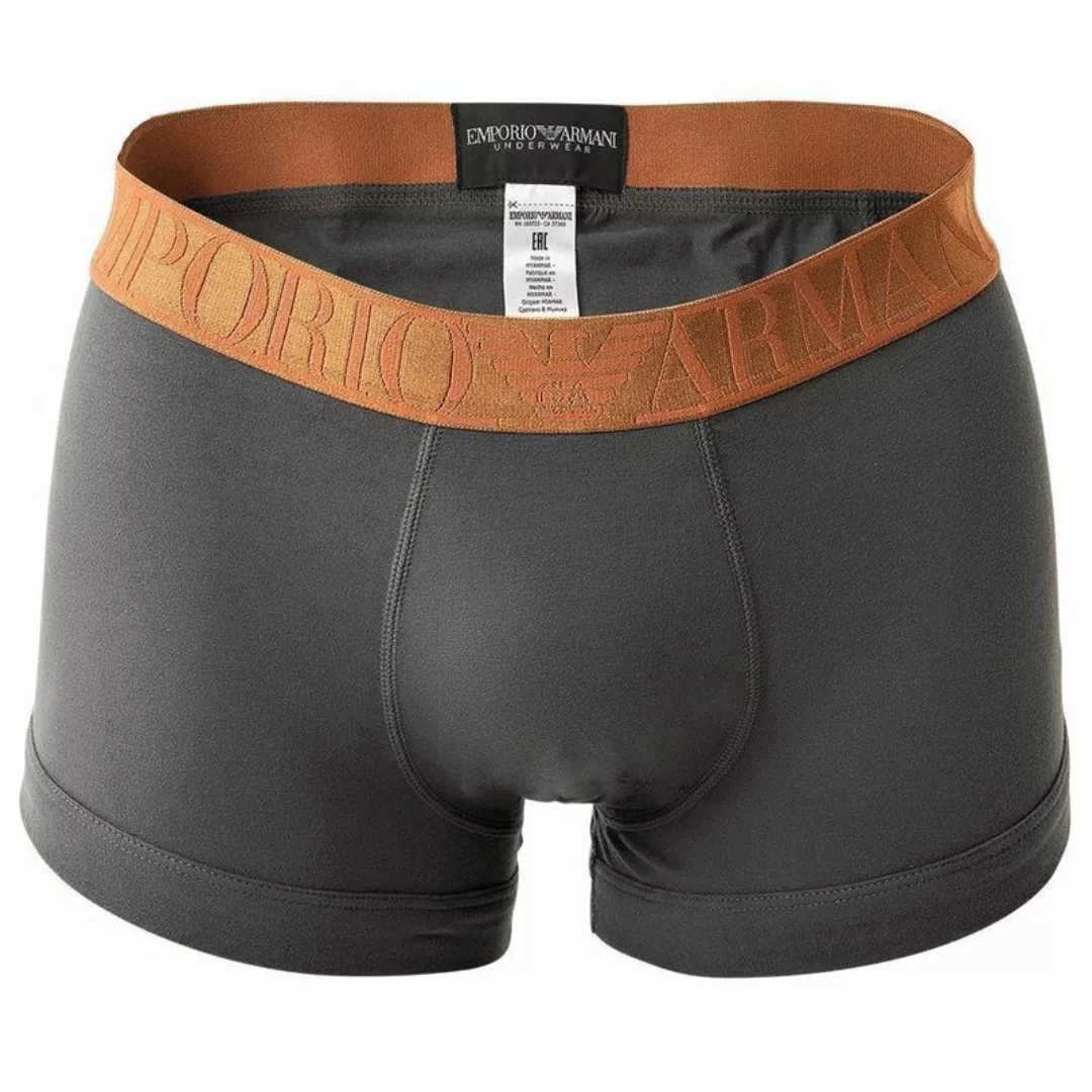 Emporio Armani Herren Boxer Shorts Mens Knit Trunk, Stretch S-XL - Fumo / G günstig online kaufen