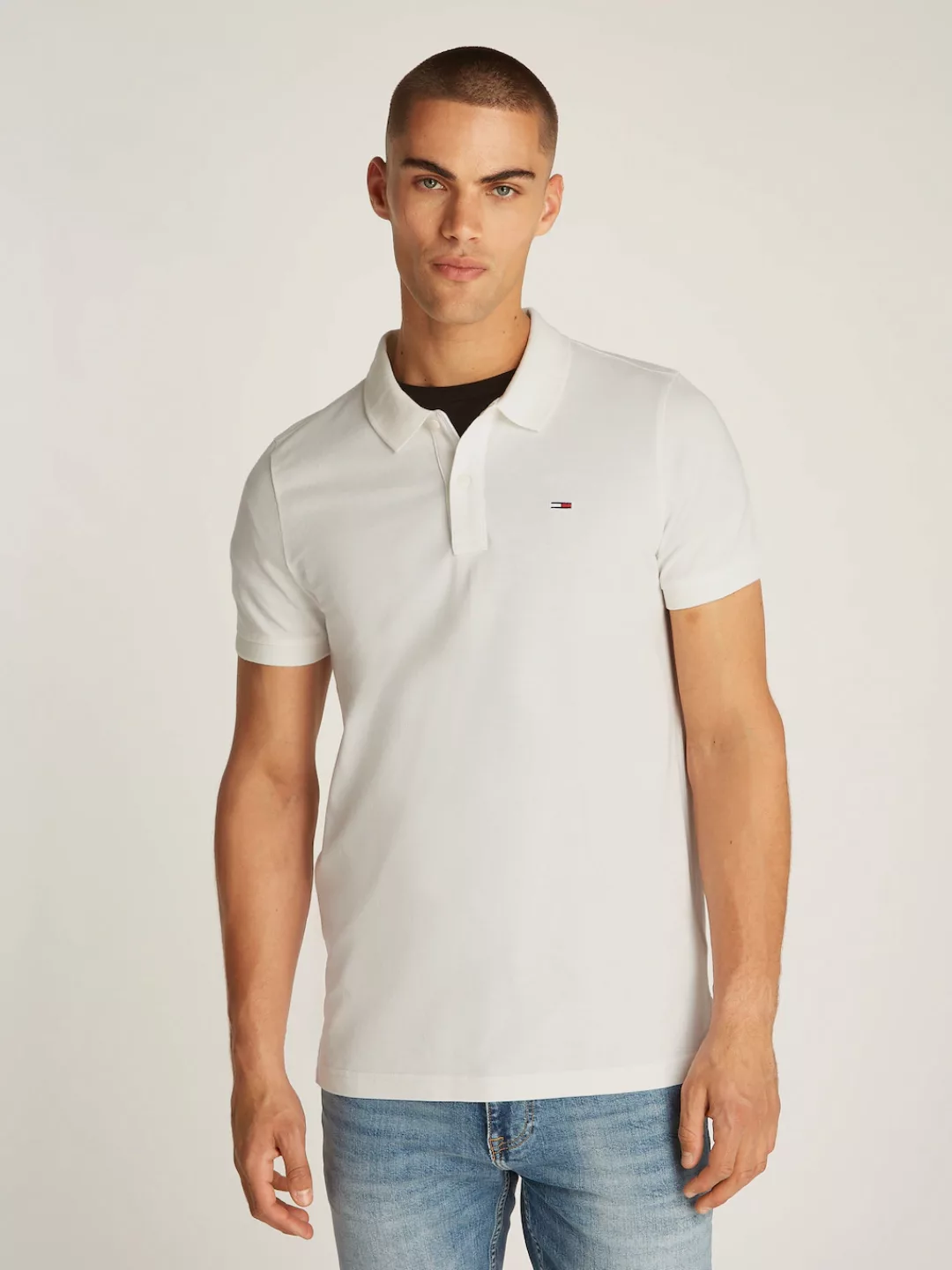 Tommy Jeans Poloshirt "TJM SLIM PLACKET POLO", Piqué mit Polokragen günstig online kaufen