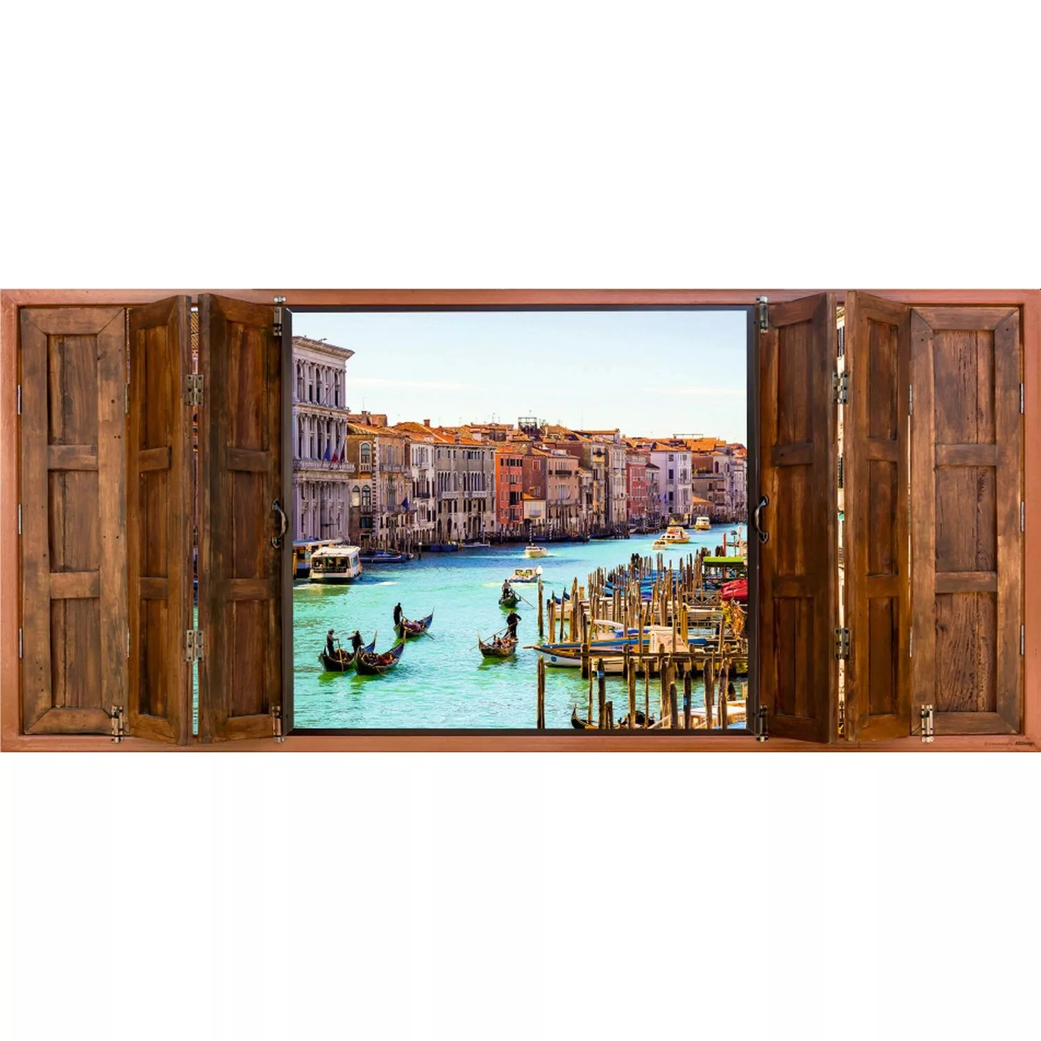 Sanders & Sanders Poster Venedig Braun und Blau 202 x 90 cm 600939 günstig online kaufen