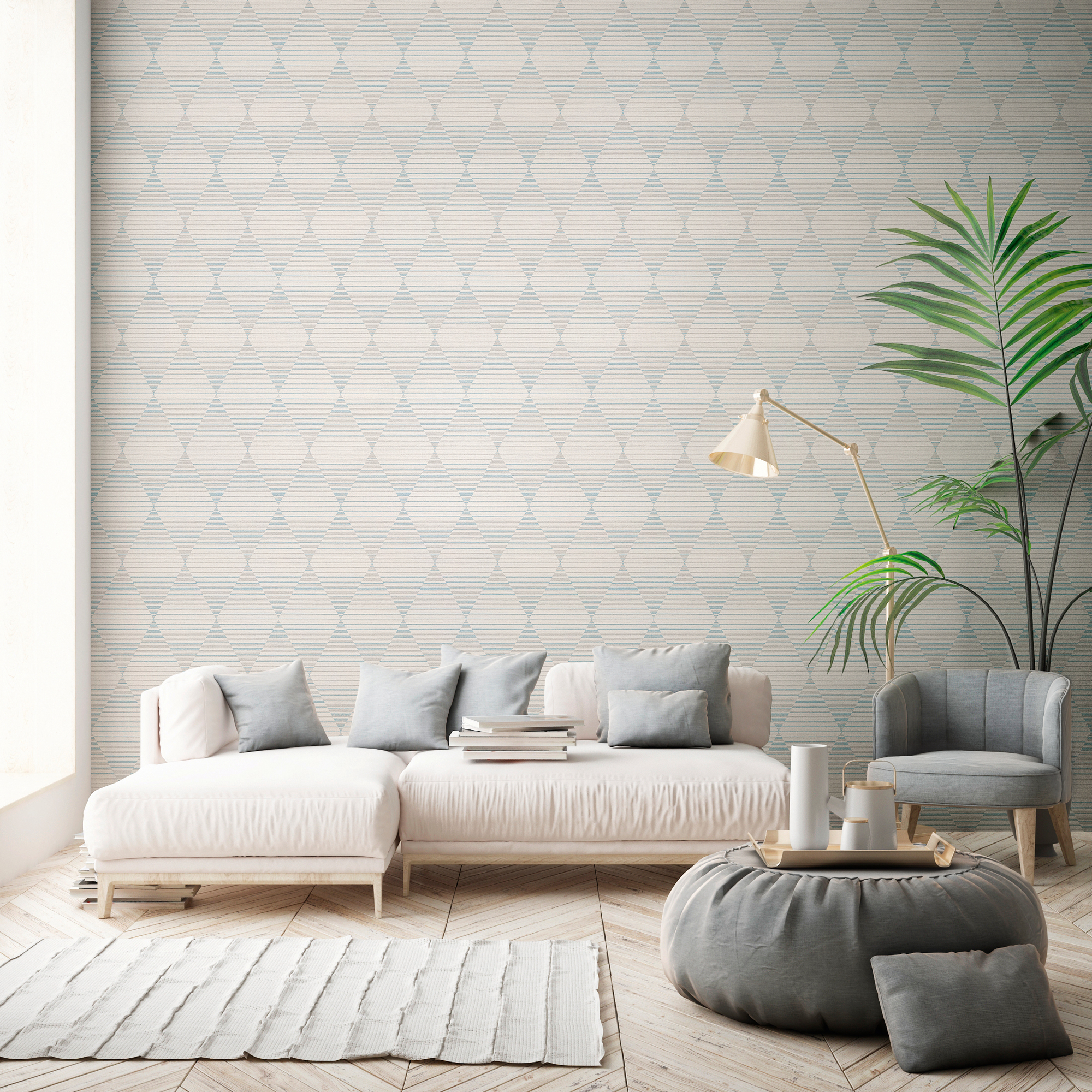 Mustertapete A.S. Création Linen Style in Beige Grau Weiß - 367572 günstig online kaufen
