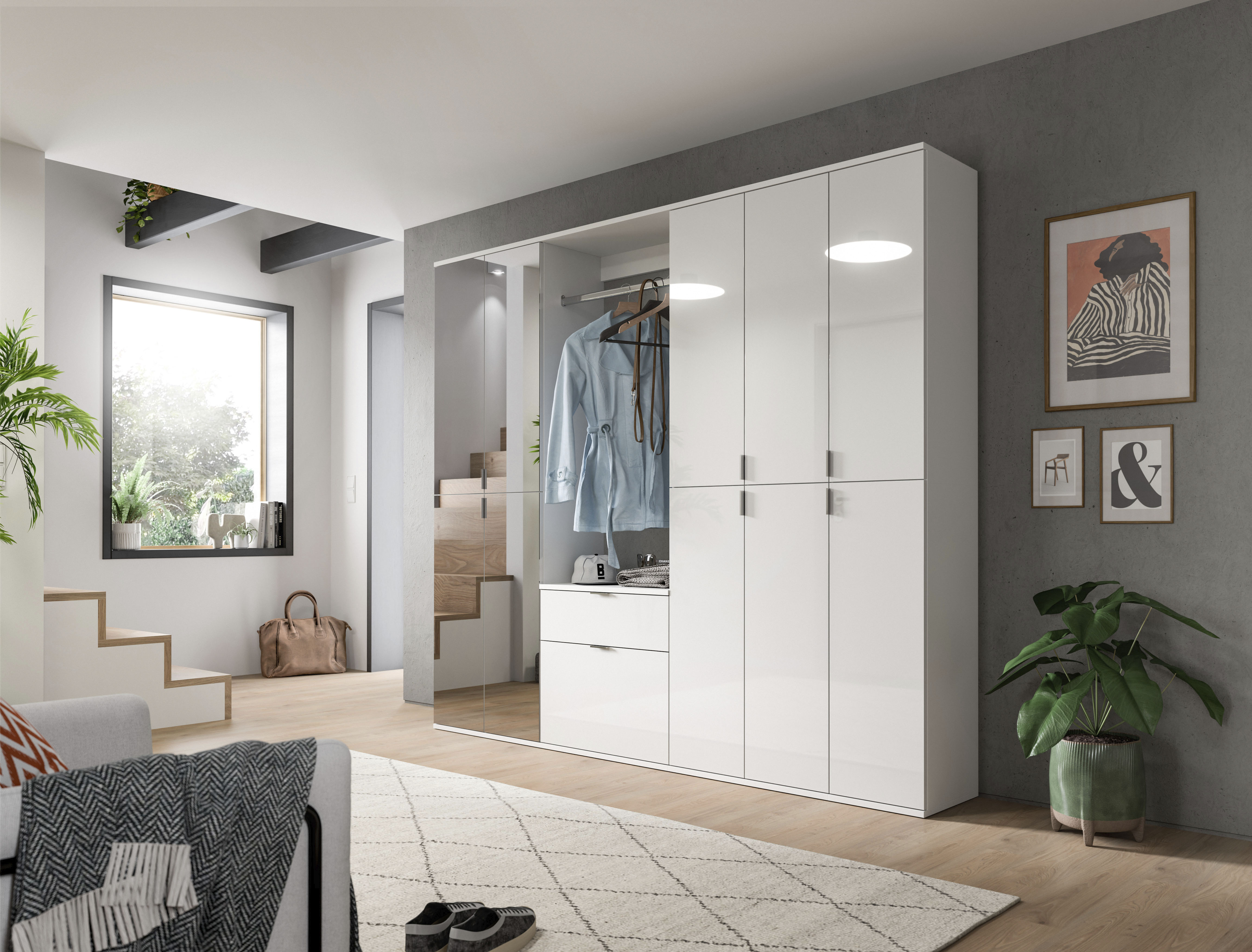 INOSIGN Garderoben-Set "Trondheim, Breite 213 cm, 6-teilig, bestehend aus:" günstig online kaufen