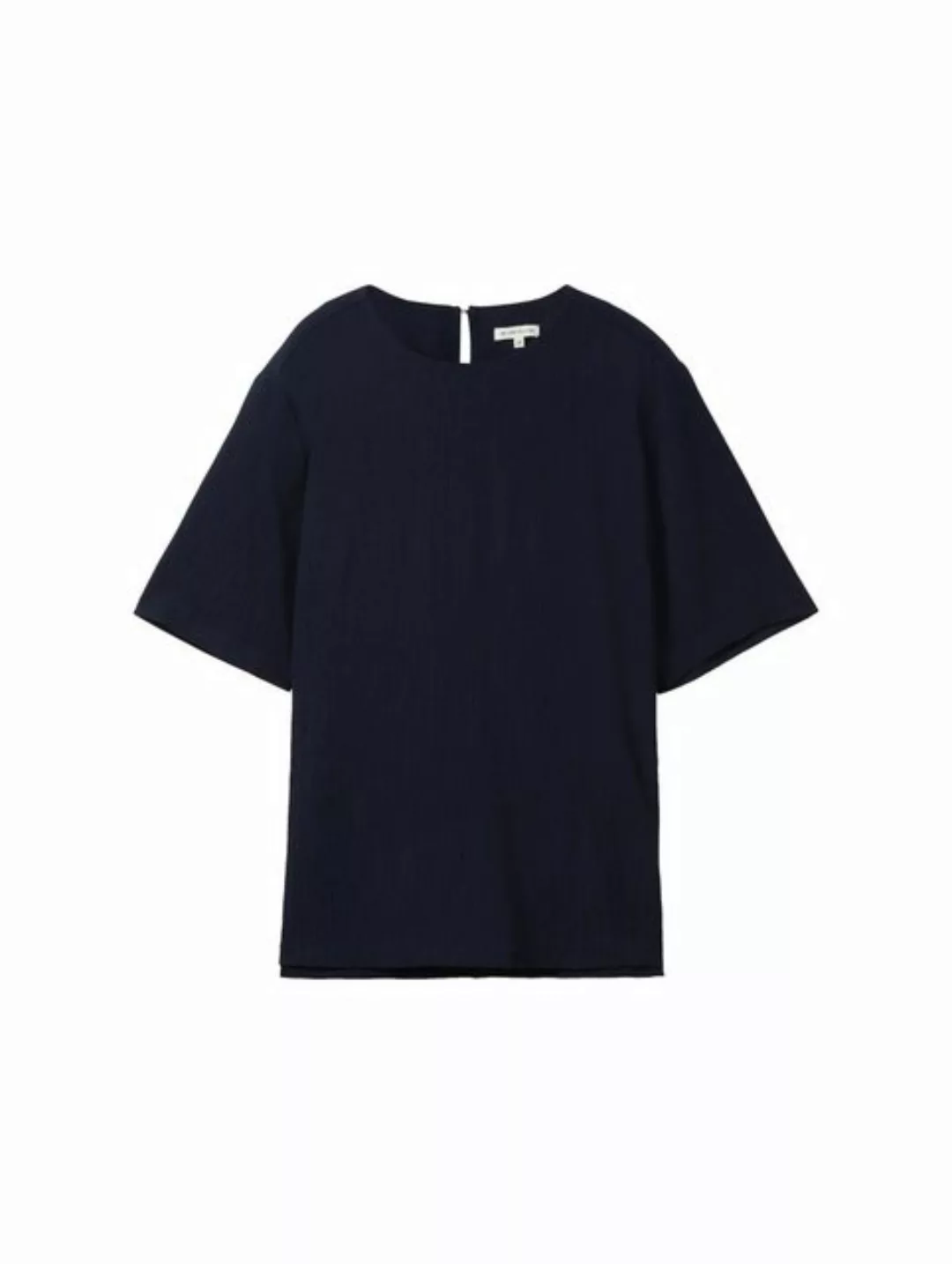 TOM TAILOR T-Shirt solid crinkle blouse günstig online kaufen