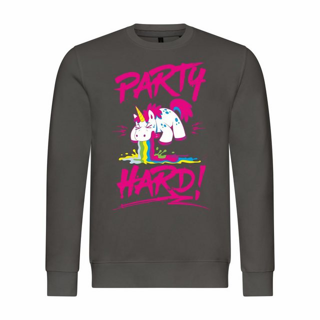 deinshirt Rundhalspullover Herren Pullover PARTY HARD Mit Print Motiv, Graf günstig online kaufen