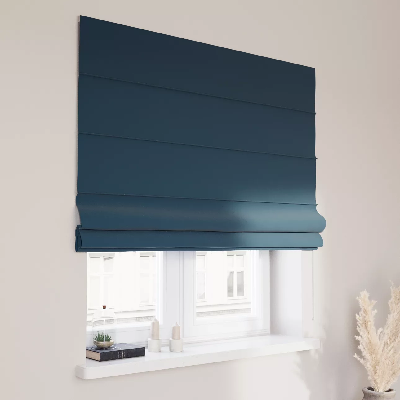 Dekoria Raffrollo Capri, blau, 50 x 60 cm günstig online kaufen