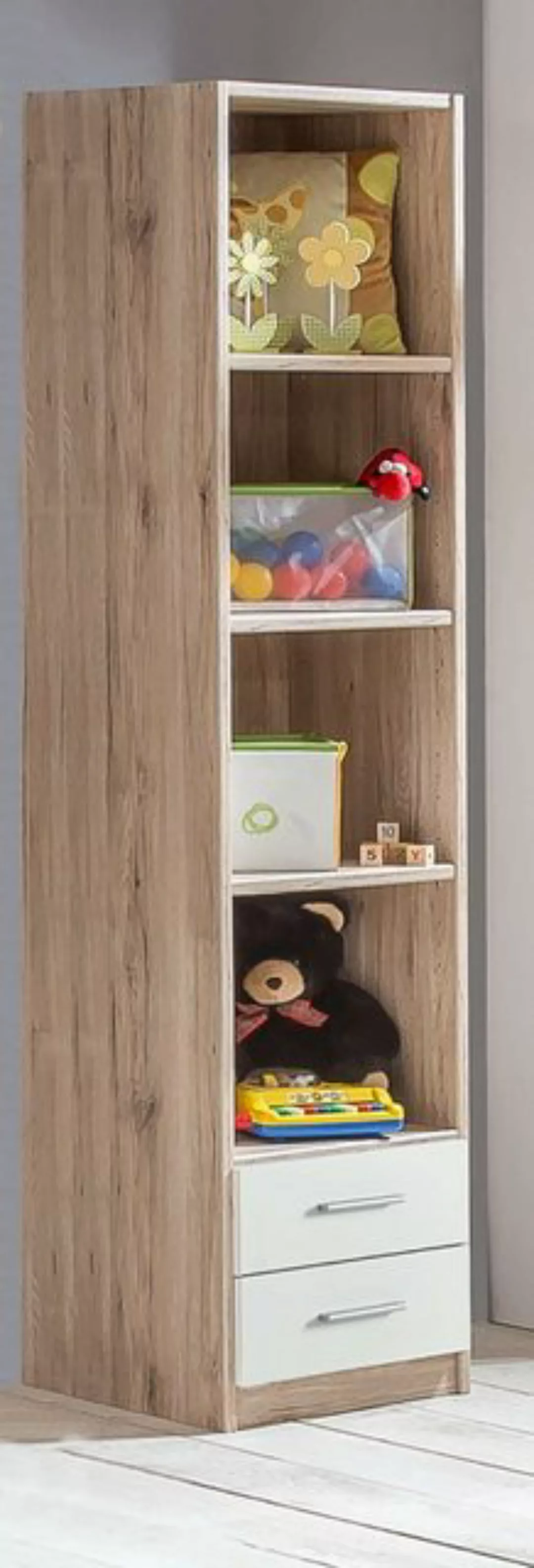 Stylefy Kinderbett Lio I (Standregal, Bücherregal), viel Stauraum, mit 2 Sc günstig online kaufen
