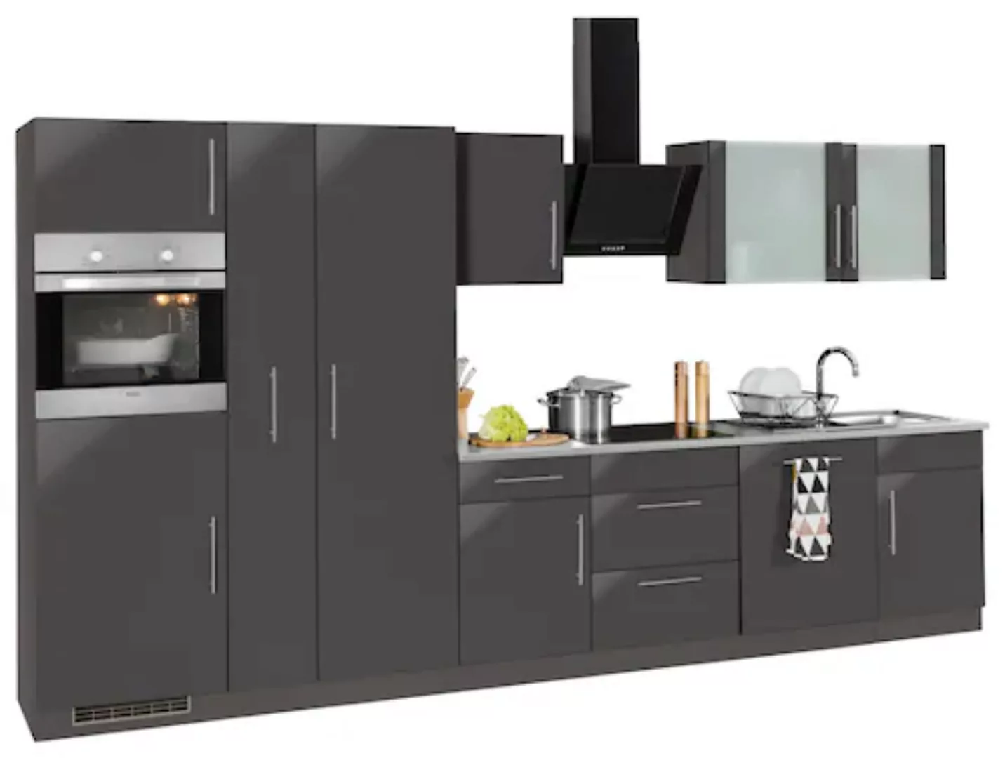 wiho Küchen Küchenzeile "Cali", mit E-Geräten, Breite 360 cm günstig online kaufen