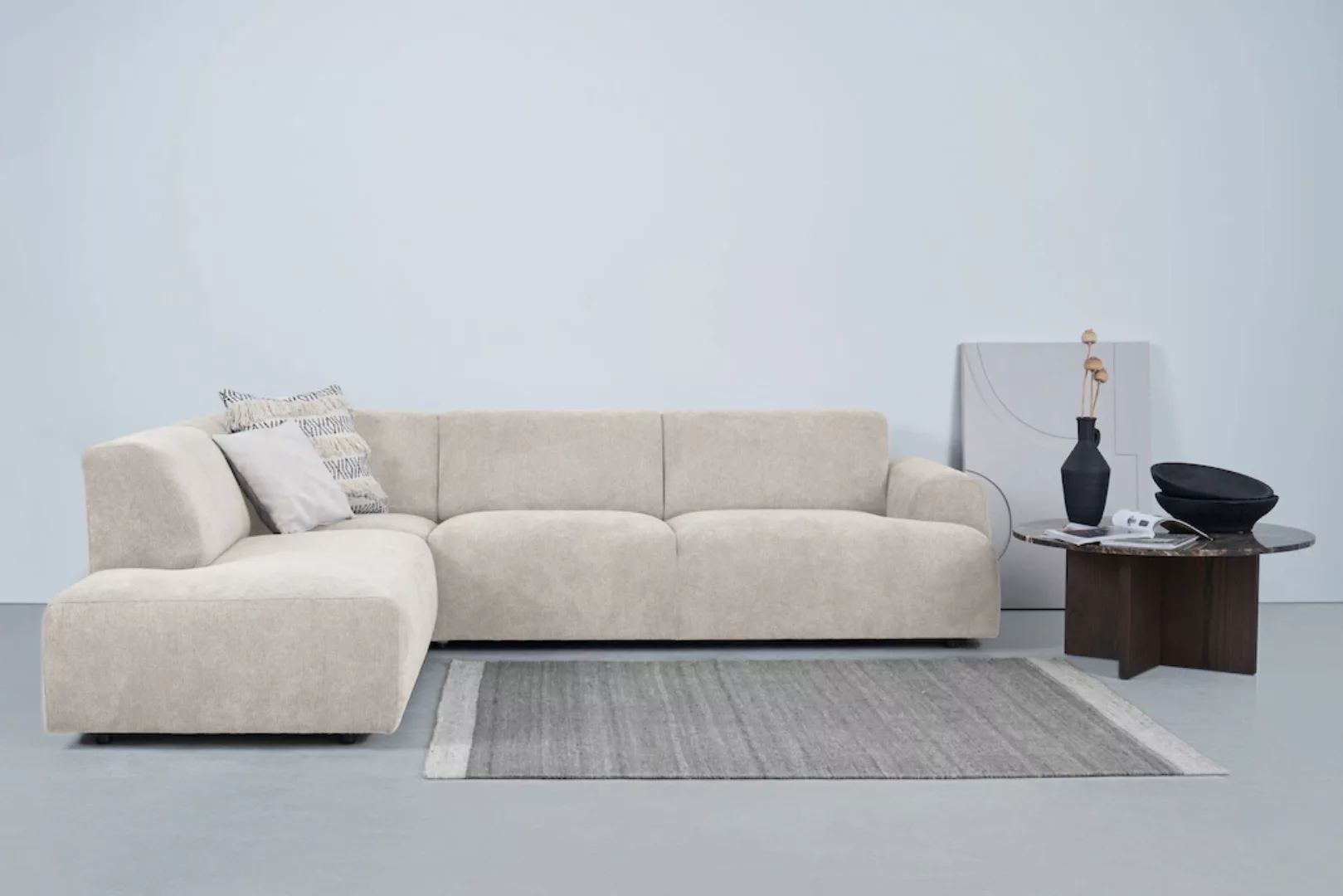 andas Ecksofa "Linkka, Breite 282 cm", L-Form, in einem weichen Chenille-St günstig online kaufen