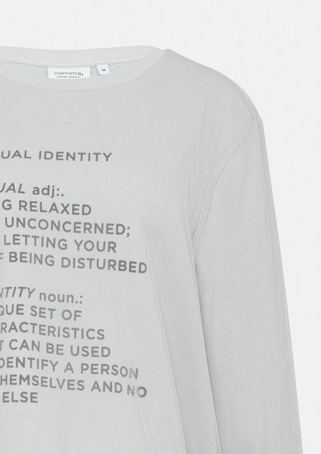 comma casual identity Sweatshirt Sweatshirt mit Frontprint und Mesh-Layer günstig online kaufen