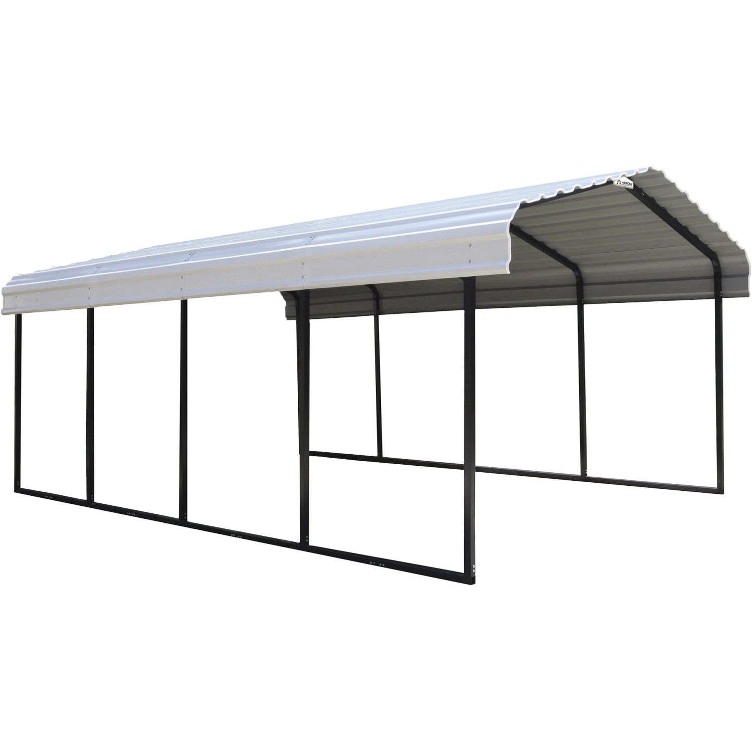 ShelterLogic Carport Neapel 610 cm x 370 cm Schwarz/Grau günstig online kaufen