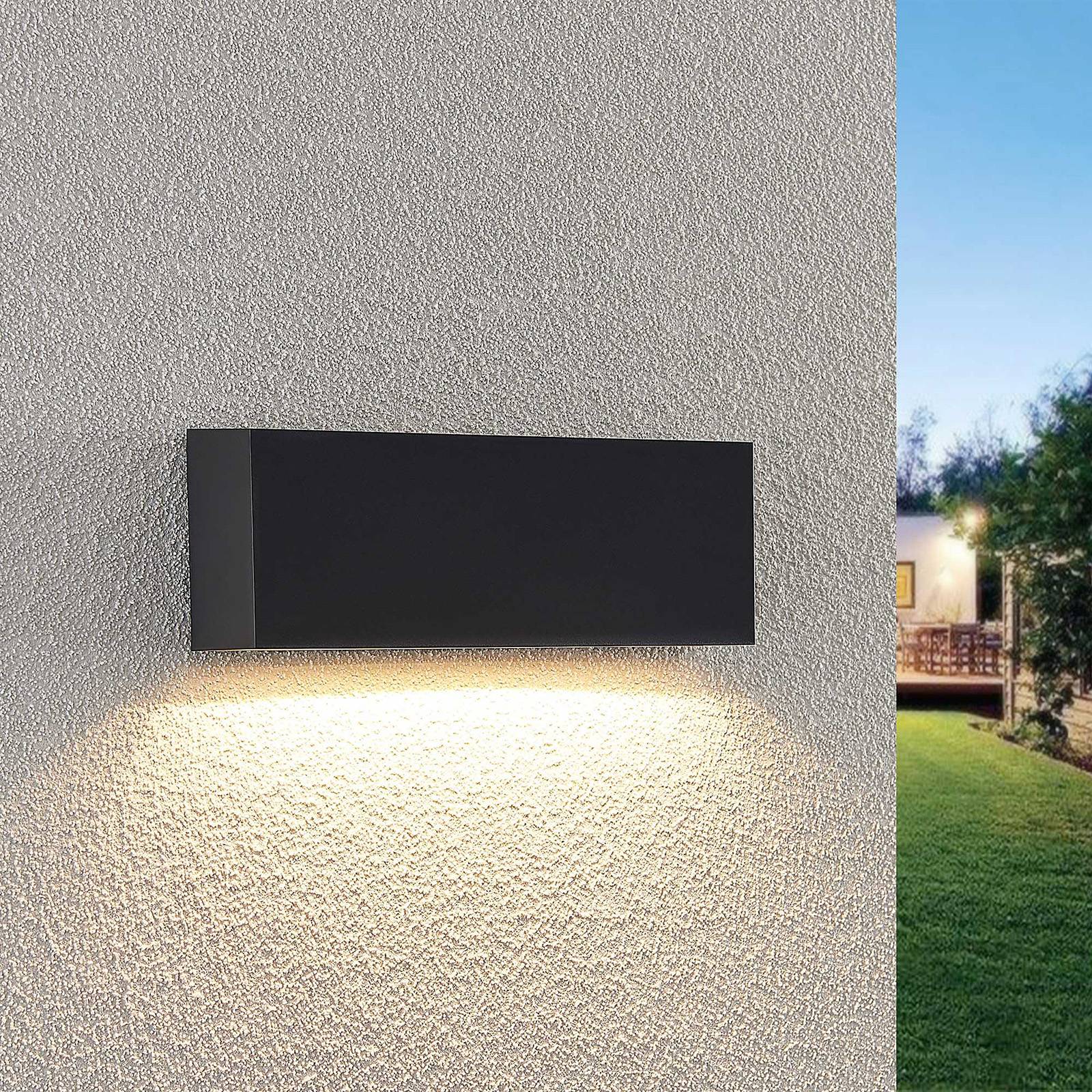 Lindby LED-Außenwandleuchte Jarte, 24 cm, down, dunkelgrau günstig online kaufen