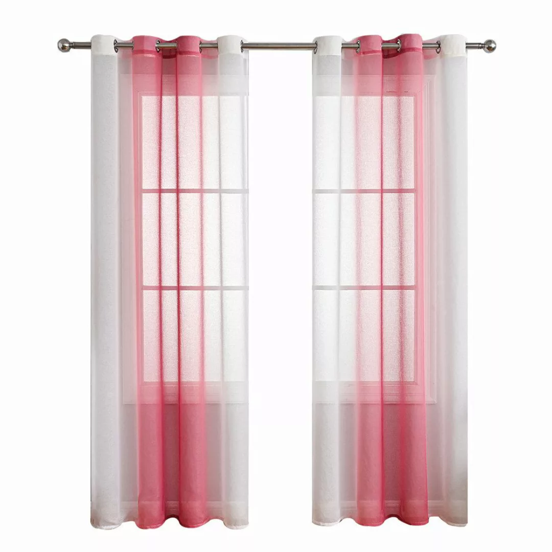 NUODWELL Gardine 2er Set Voile Vorhänge, günstig online kaufen
