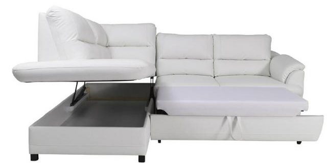 Xlmoebel Ecksofa Sofa mit Eckauswahl aus Leder und Stoff, inklusive Bettkas günstig online kaufen