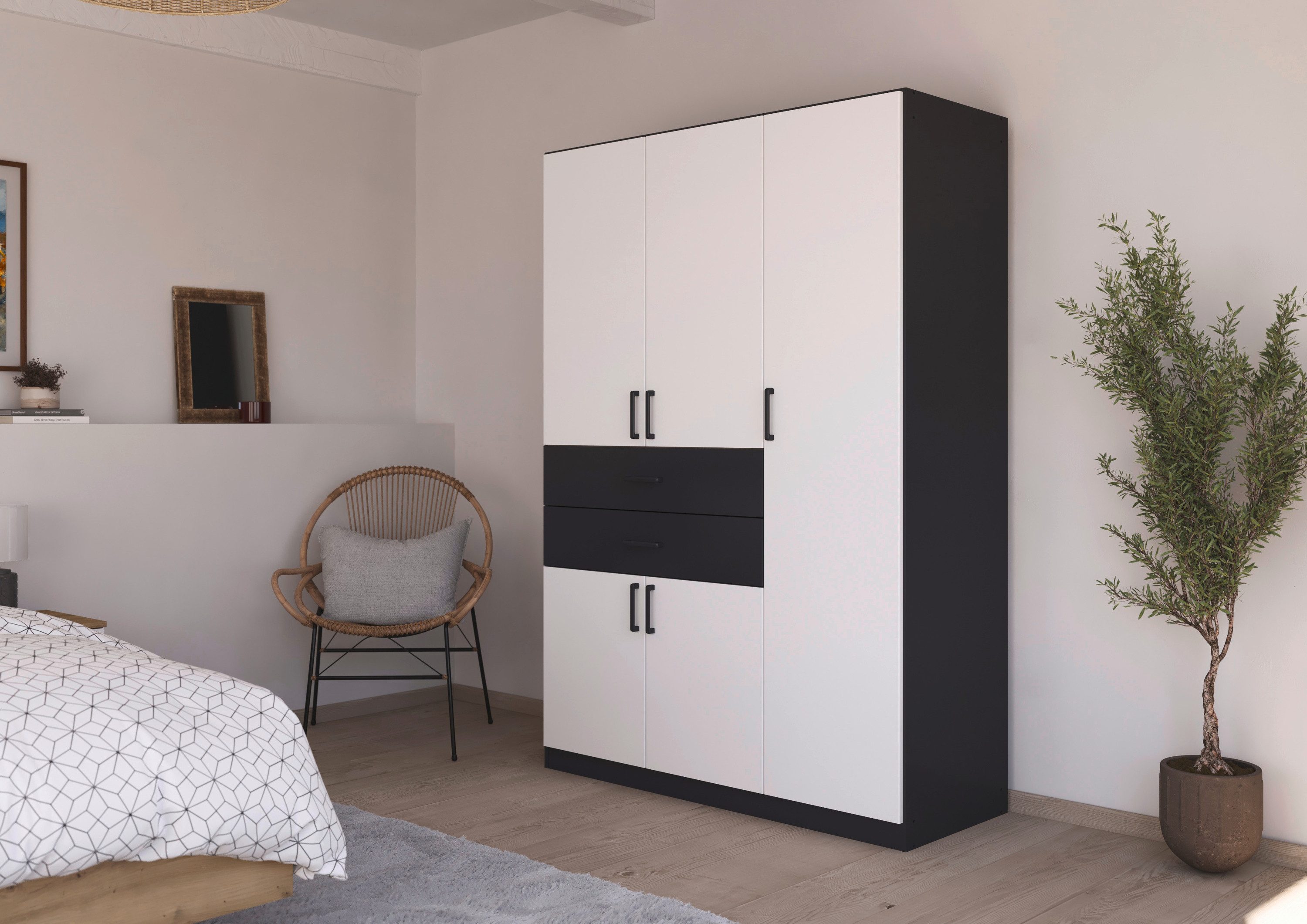 rauch Drehtürenschrank "Kleiderschrank Schrank Garderobe MAIKA mit Dekor-Fr günstig online kaufen