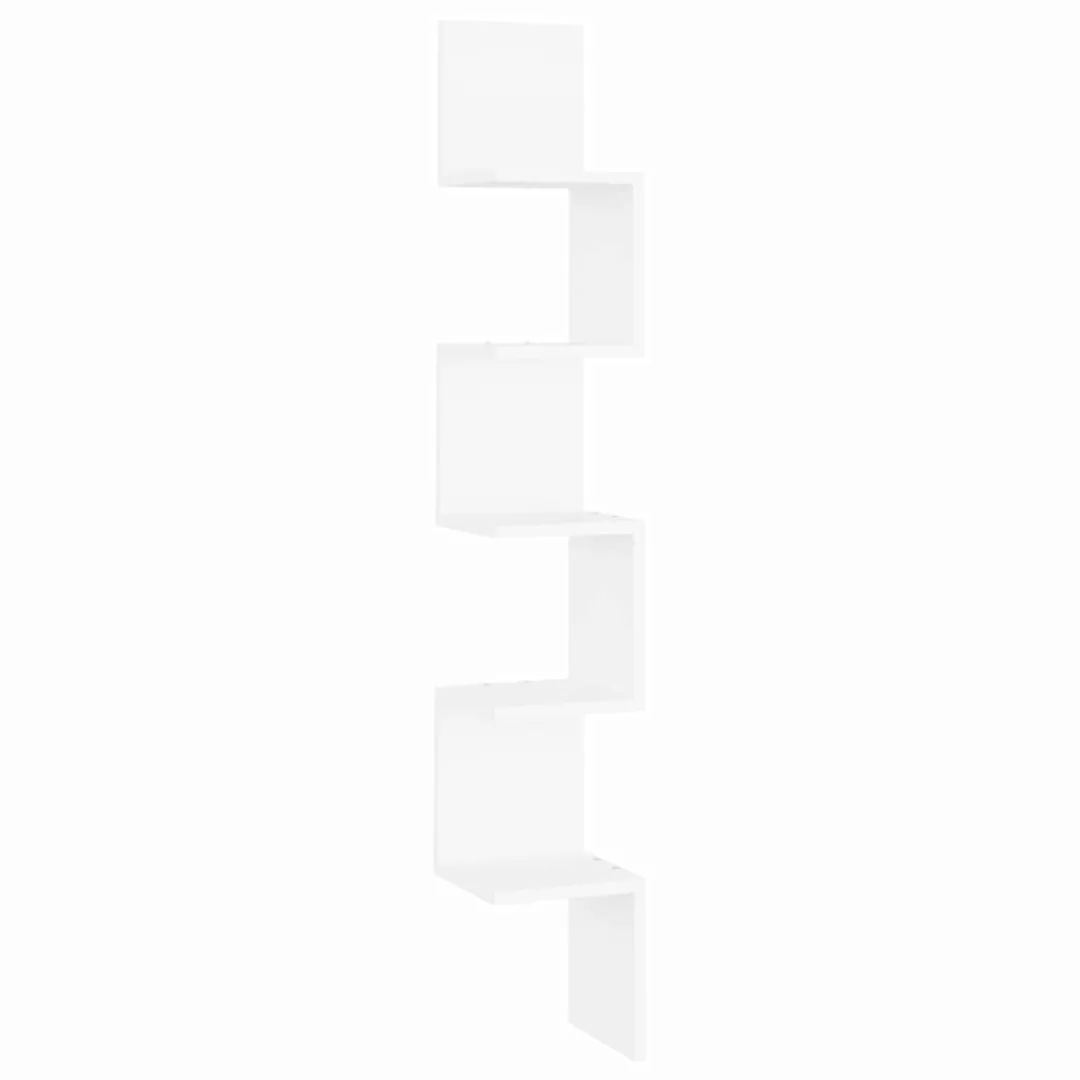 Wand-eckregal Weiß 20x20x127,5 Cm Spanplatte günstig online kaufen