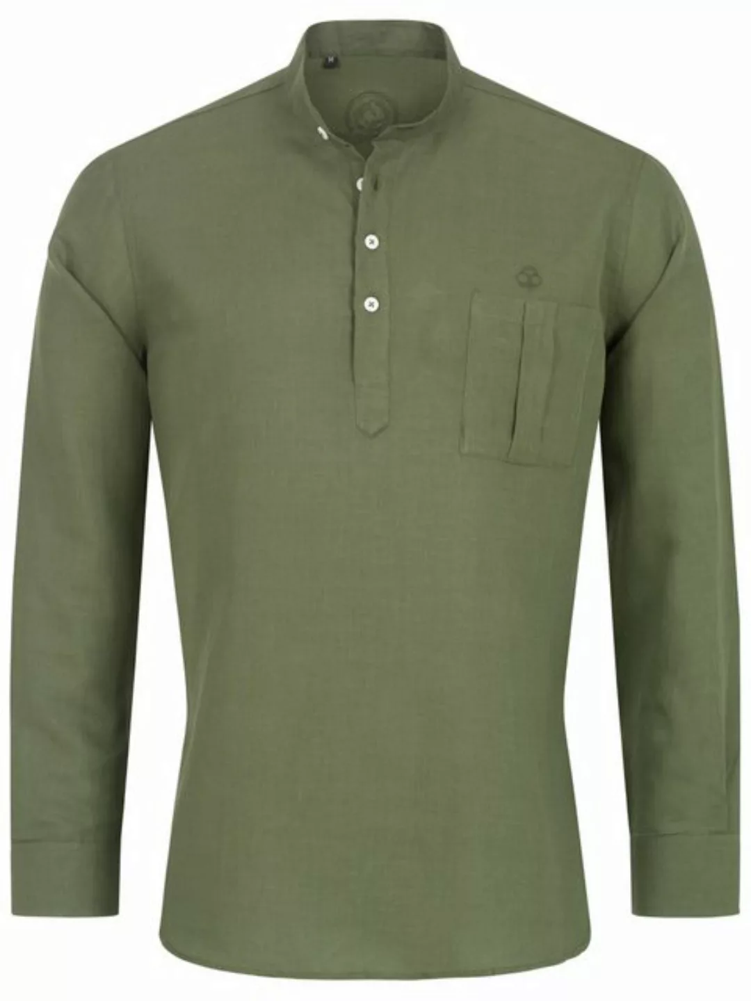 Indumentum Leinenhemd Herren Hemd Schlupfhemd Mao Kragen H-348 günstig online kaufen
