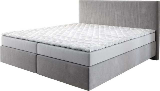 DELIFE Boxspringbett Dream-Well, Mikrofaser Grau 180x200 cm mit Matratze un günstig online kaufen