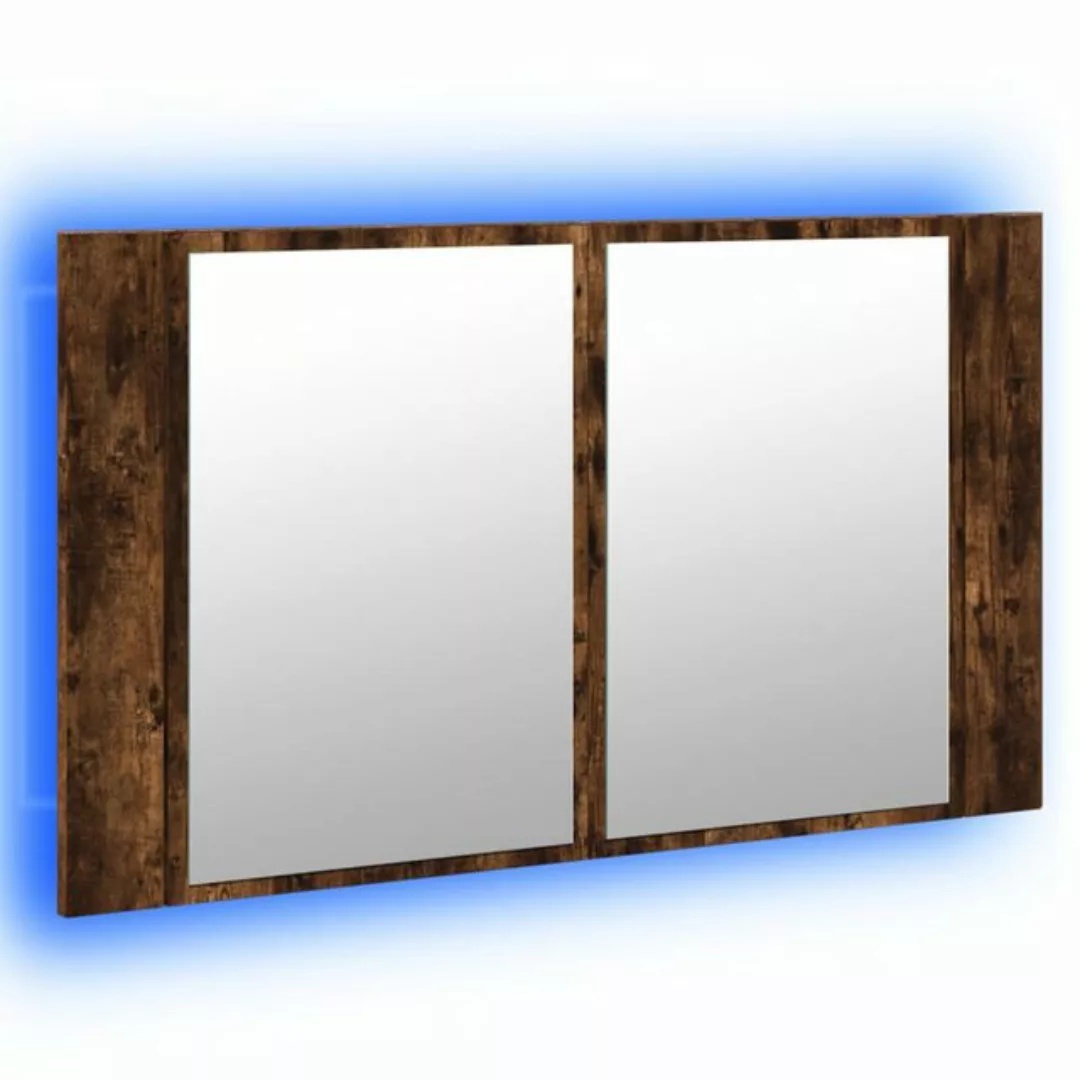 vidaXL Spiegelschrank LED-Spiegelschrank Räuchereiche 80x12x45 cm Acryl günstig online kaufen