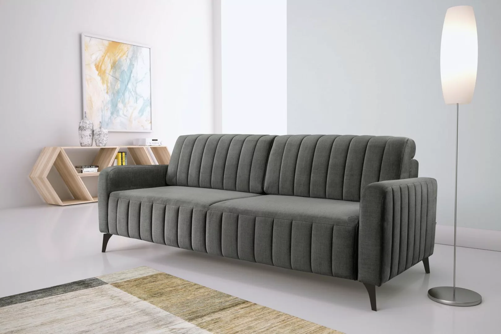 exxpo - sofa fashion 3-Sitzer Grande, hochwertiges Schlafsofa aus Microvelo günstig online kaufen