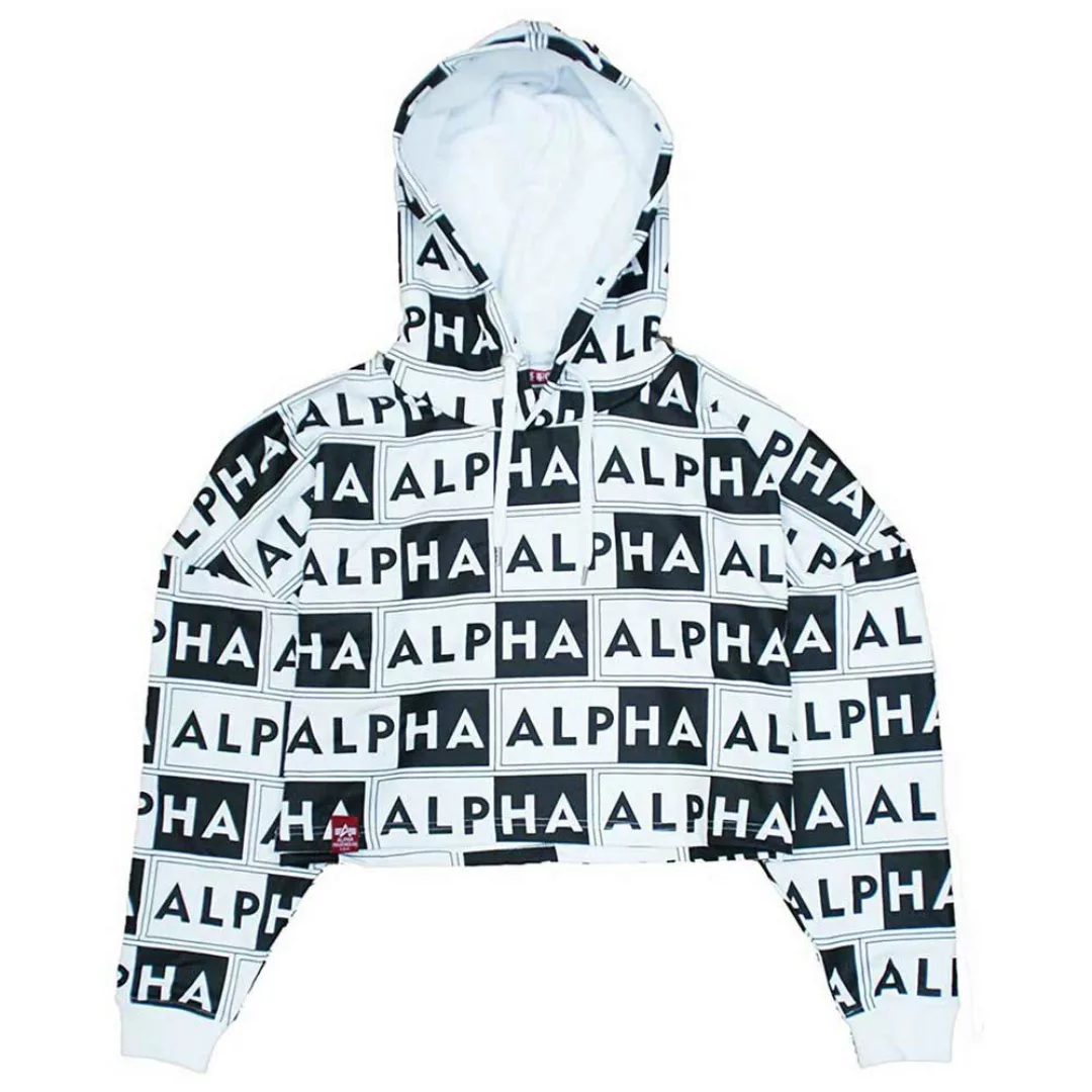 Alpha Industries Aop Cos Kapuzenpullover L White / Black günstig online kaufen