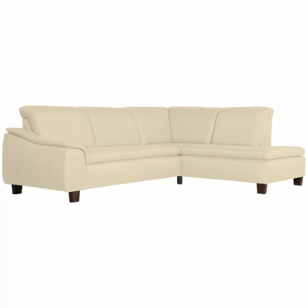 58 aufm Kessel Sofa mit Ottomane links Katti Bezug Flachgewebe Buche nussba günstig online kaufen