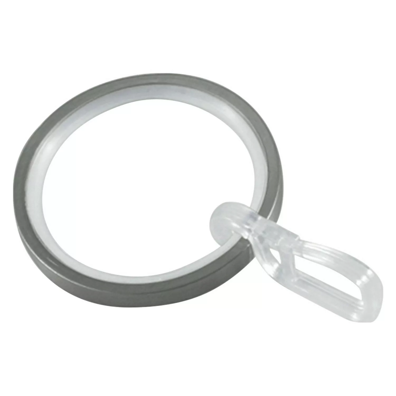 Gardinia Ringe Windsor Ø 25 mm mit Gleiteinlage Edelstahloptik 10-er Pack günstig online kaufen