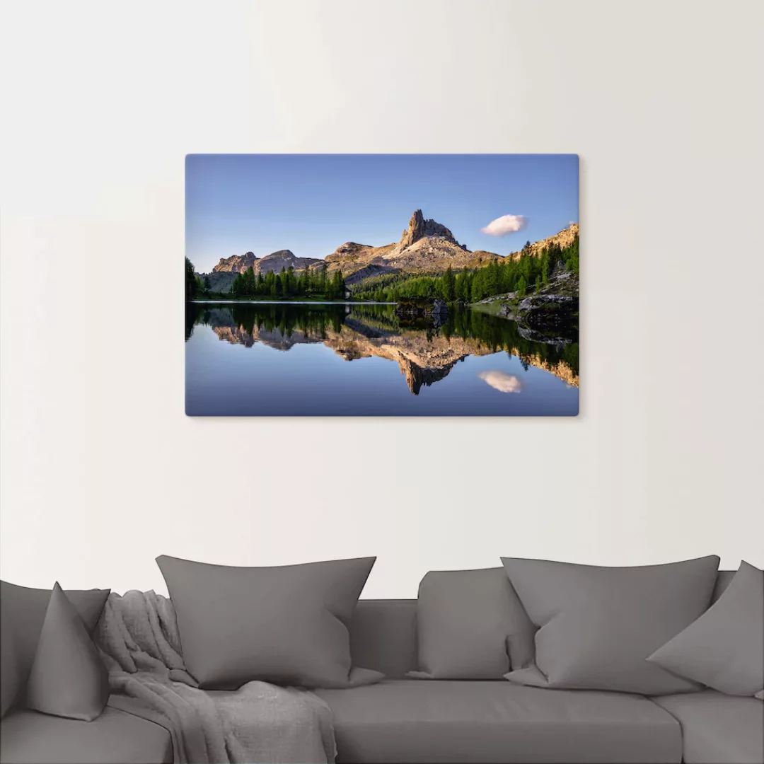 Artland Leinwandbild »Lago Di Federa in den Dolomiten«, Gewässer, (1 St.), günstig online kaufen