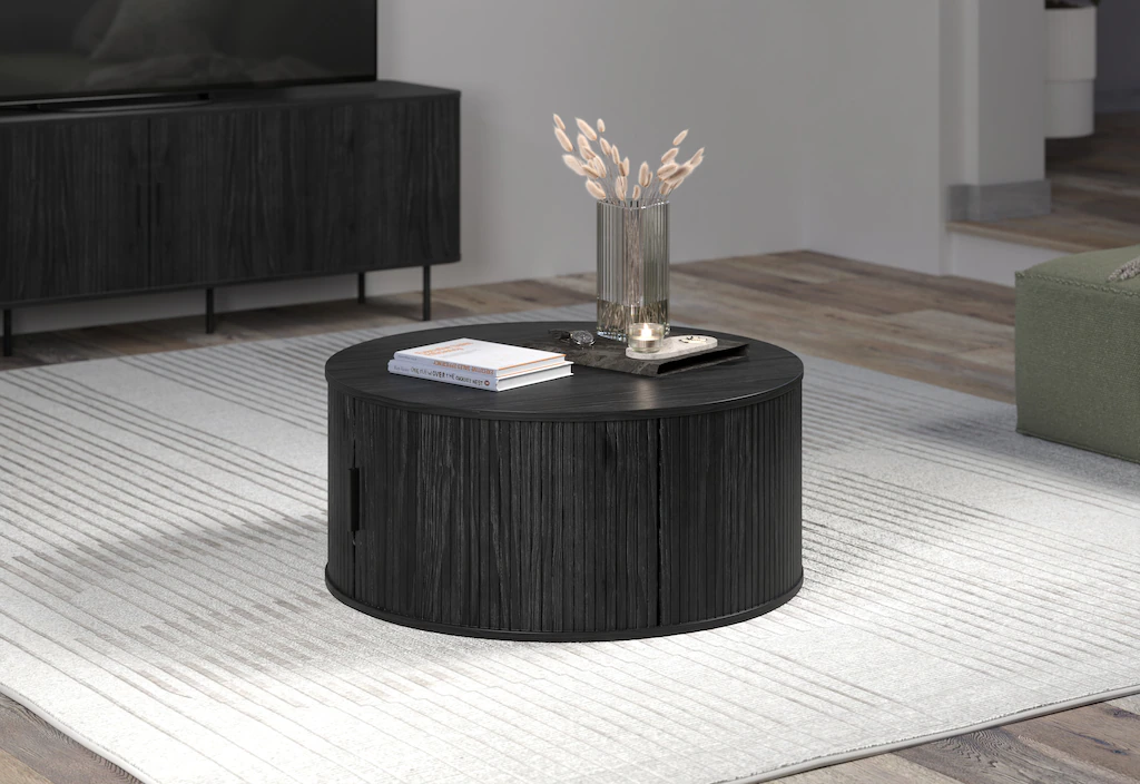 INOSIGN Couchtisch "Ronda", (1 St.), Runder Sofatisch mit Stauraum - Maße ( günstig online kaufen