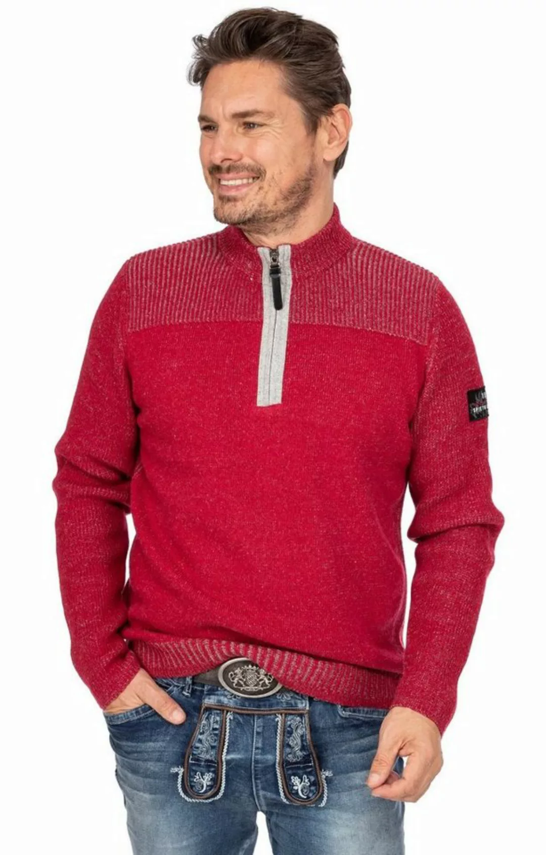 Spieth & Wensky Strickpullover Strickpullover ANTONIUS rot günstig online kaufen