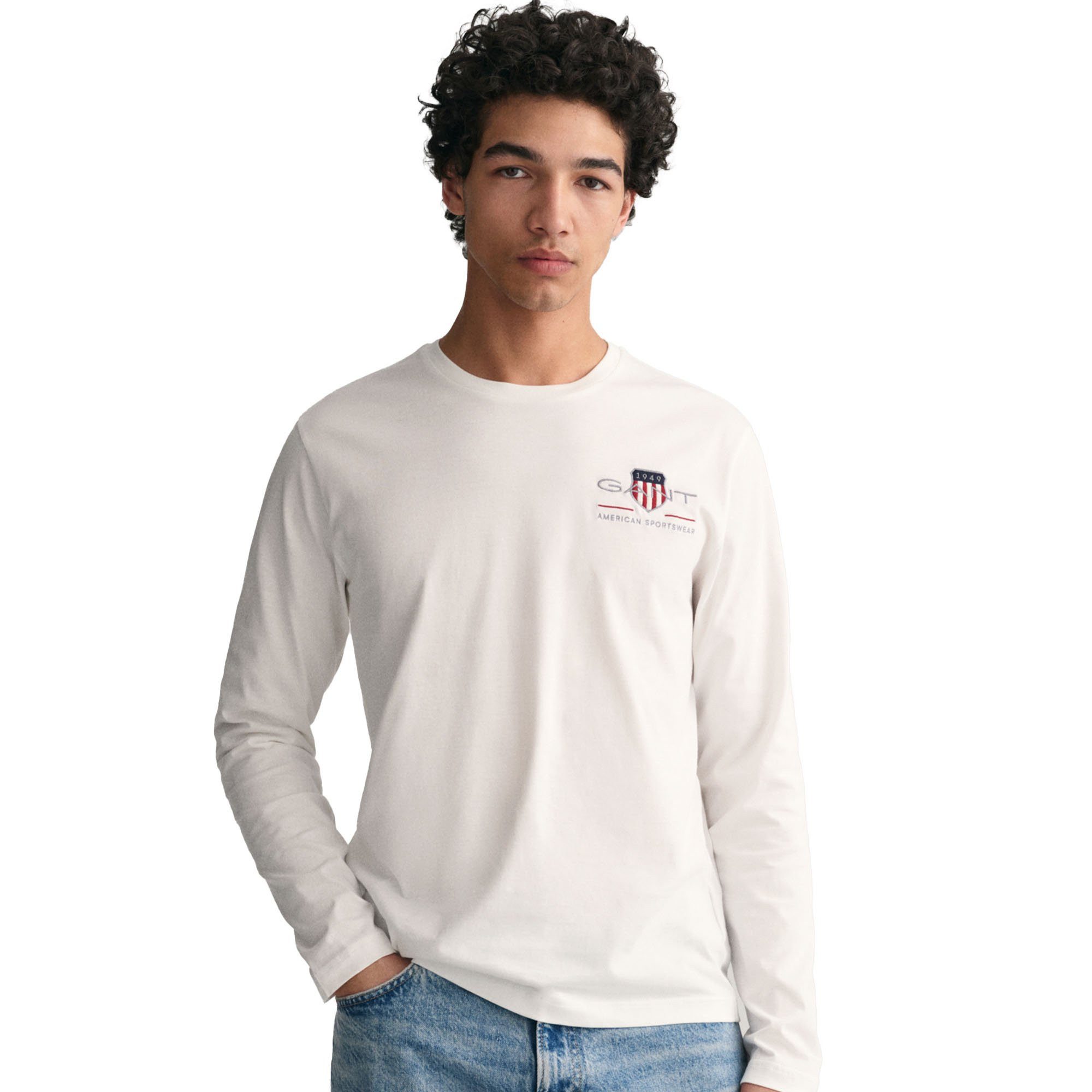 Gant T-Shirt Herren Longsleeve 1er Pack günstig online kaufen