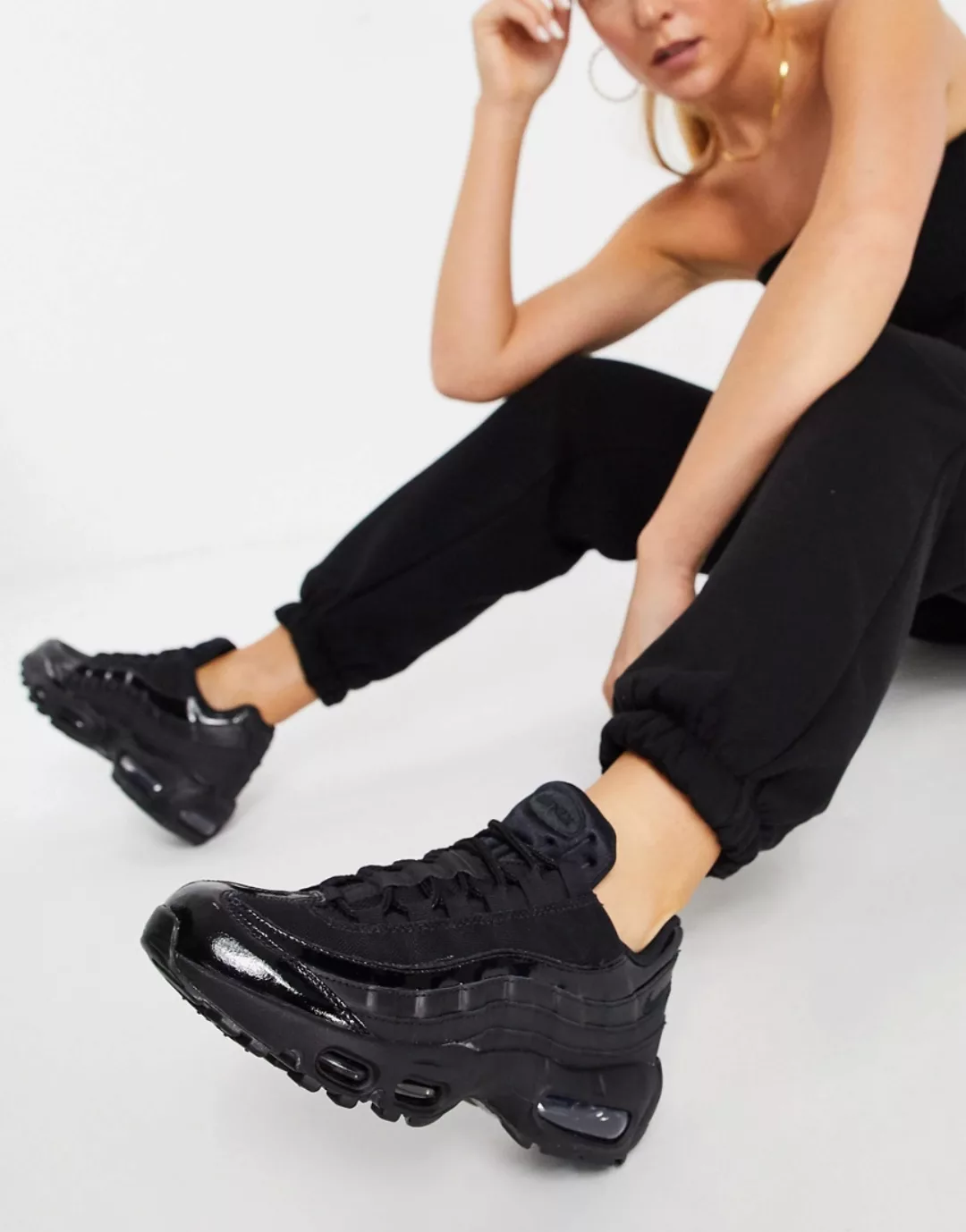 Nike – Air Max 95 – Sneaker in dreifachem Schwarz günstig online kaufen