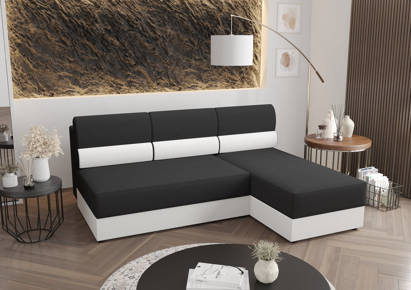 ALTDECOR Ecksofa REB-L1, Couch mit Schlaffunktion, Wohnzimmer - Wohnlandsch günstig online kaufen