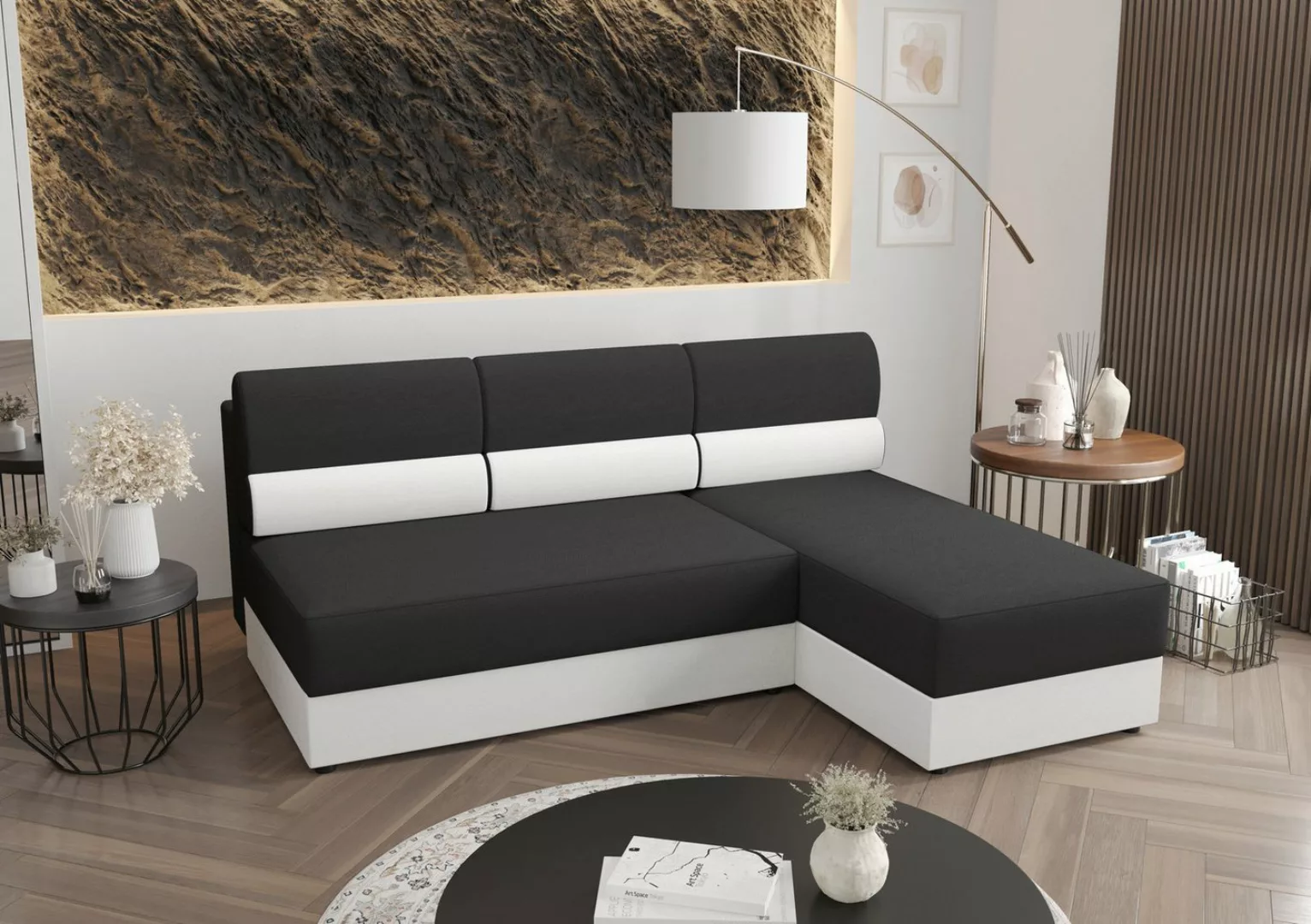 ALTDECOR Ecksofa REB-L1, Couch mit Schlaffunktion, Stauraum Wohnlandschaft günstig online kaufen