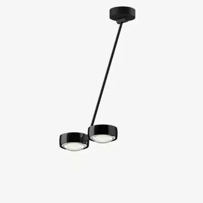 Occhio Sento Soffitto Doppio 60 Up E Deckenleuchte LED 2-flammig, Kopf blac günstig online kaufen