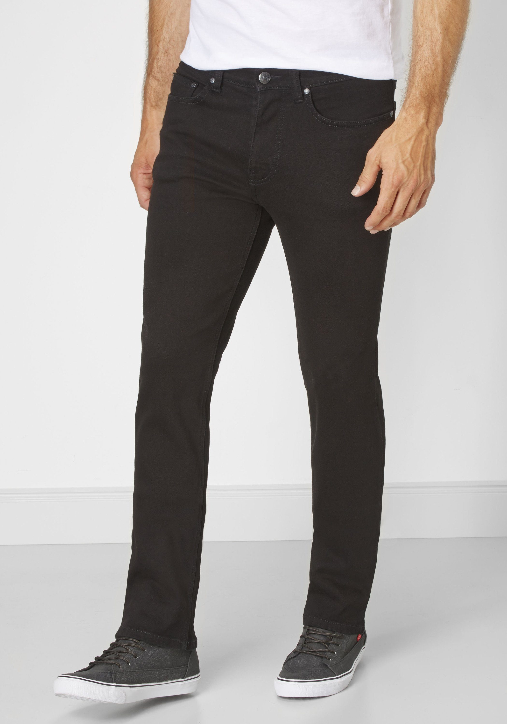Paddock`s Herren Jeans Ranger - Slim Fit - Schwarz - Black/Black günstig online kaufen