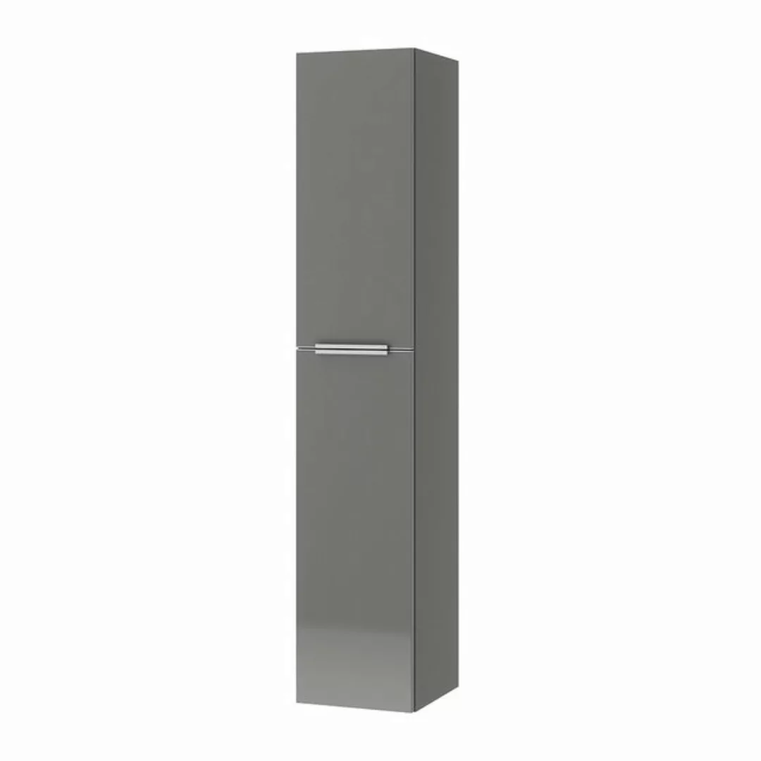 Lomadox Midischrank PALERMO-136-GREY grau mit edelstahlfarbenen Griffen 30, günstig online kaufen