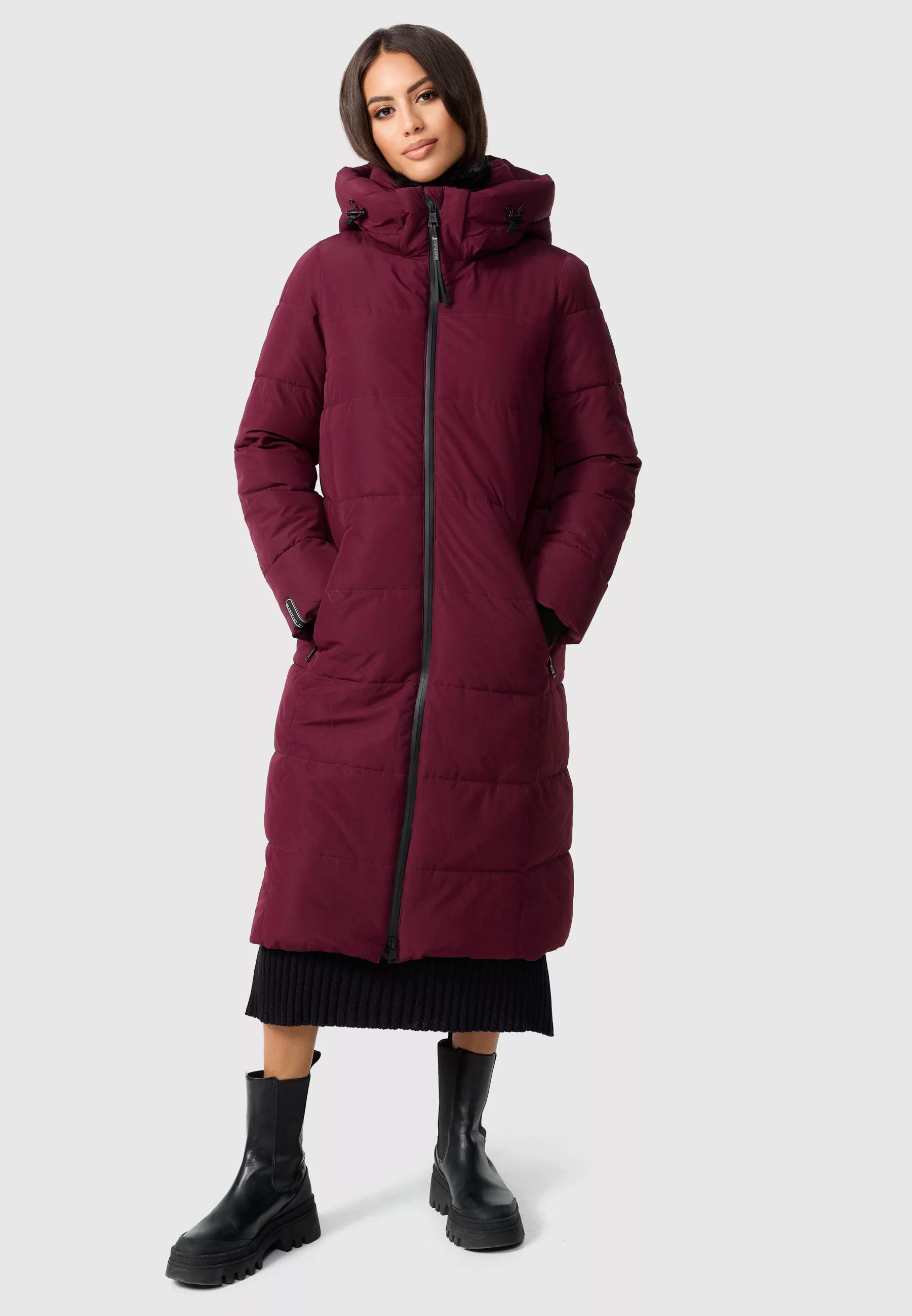 Marikoo Steppjacke Zuraraa XVI langer Winter Mantel gesteppt günstig online kaufen