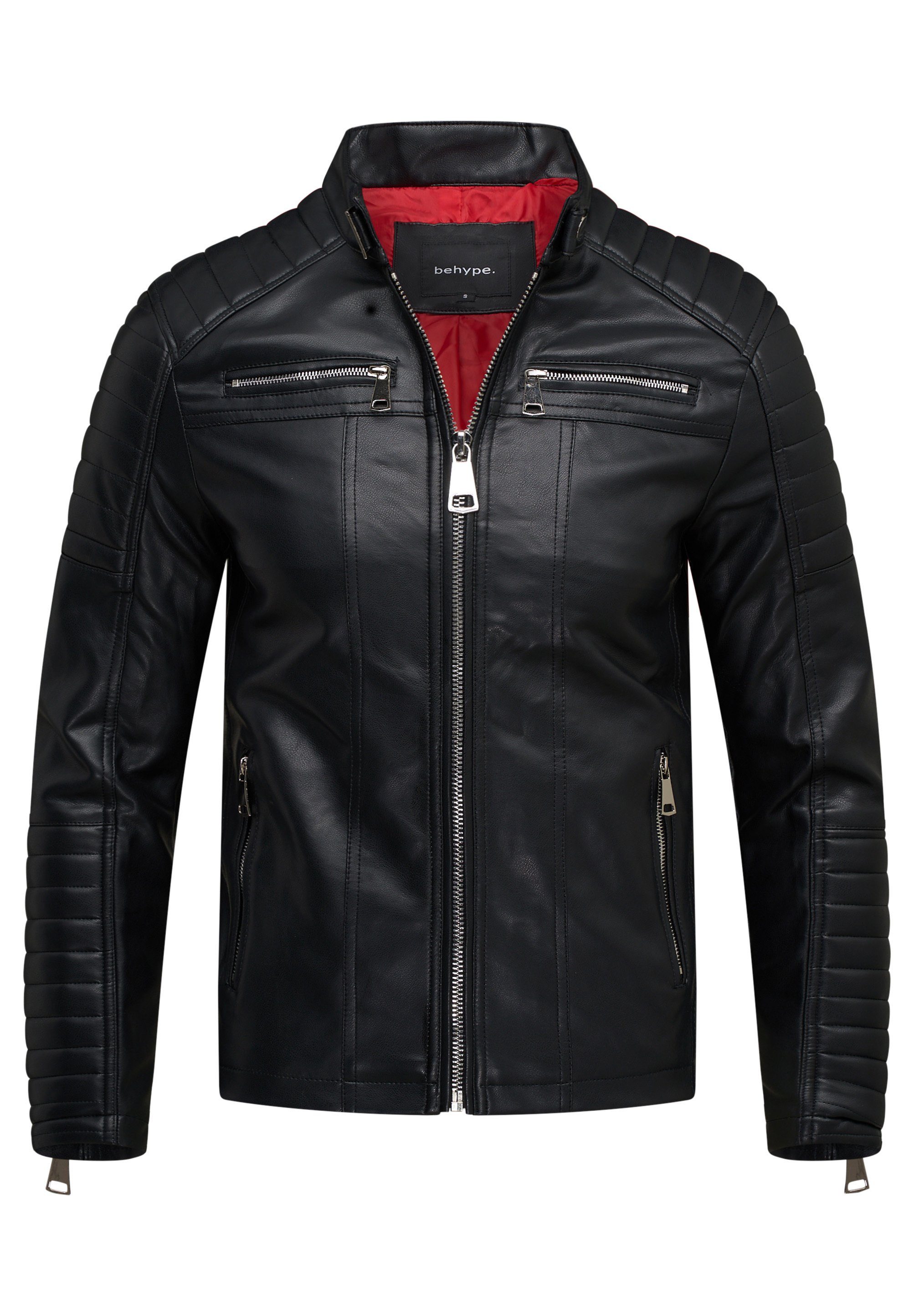 behype Lederimitatjacke BHKILLEEN Übergangsjacke im Biker-Stil günstig online kaufen