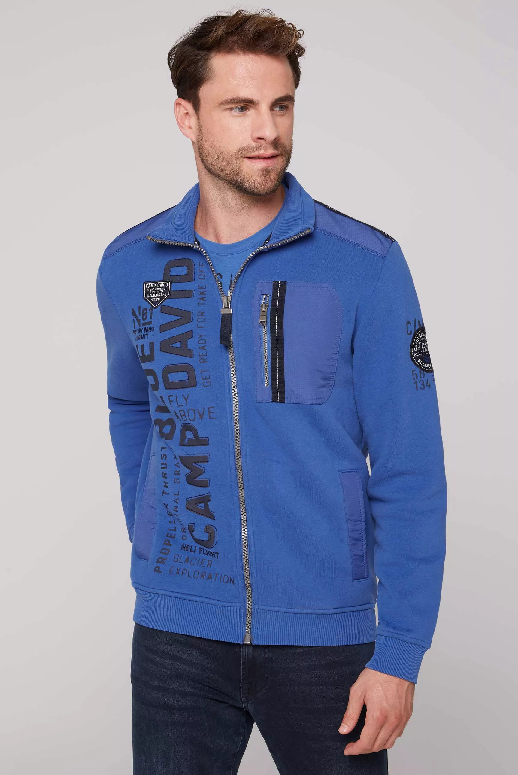 CAMP DAVID Sweatjacke, mit Baumwolle günstig online kaufen