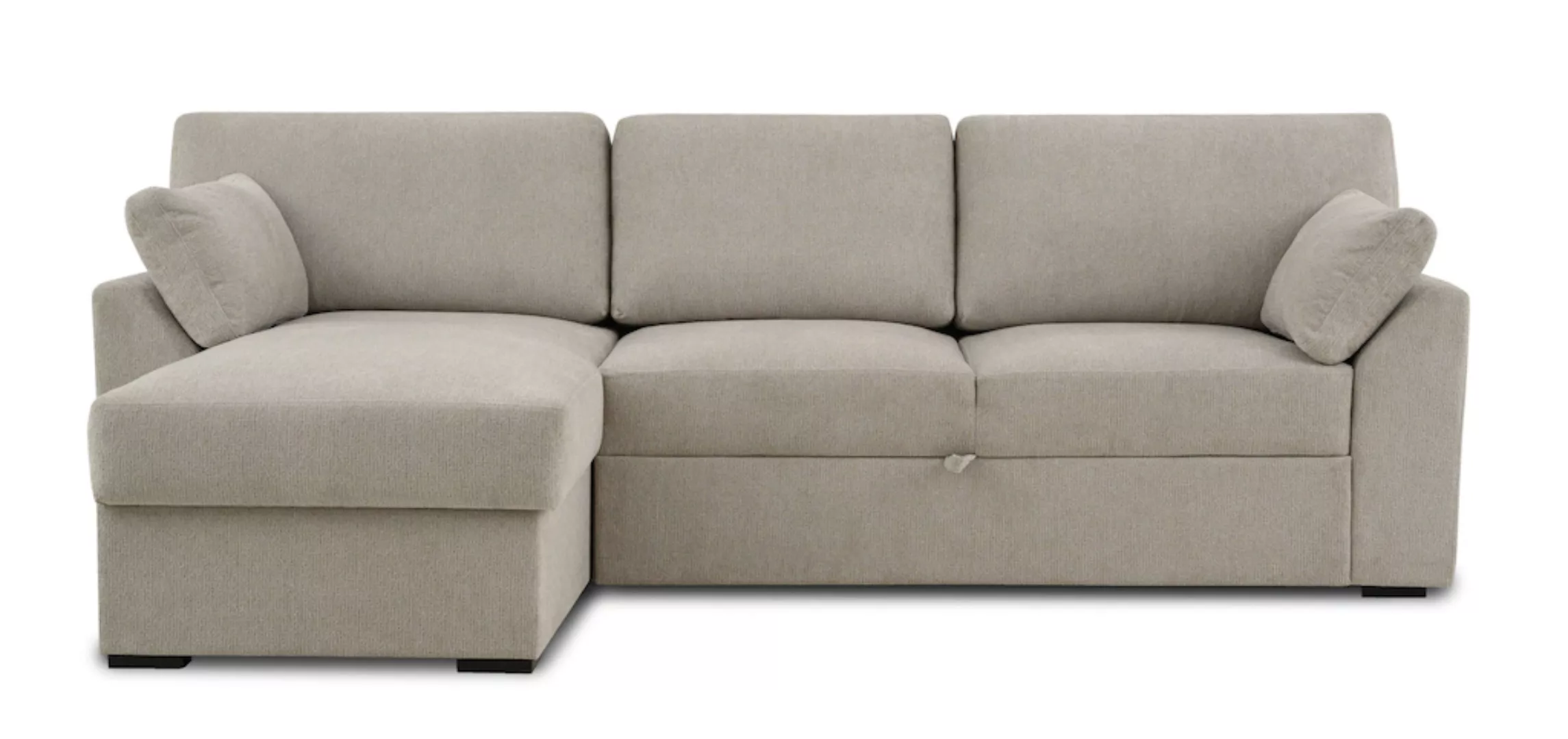 Home affaire Ecksofa "Citry", Breite 246 cm, Chenille, Bettfunktion, Bettka günstig online kaufen