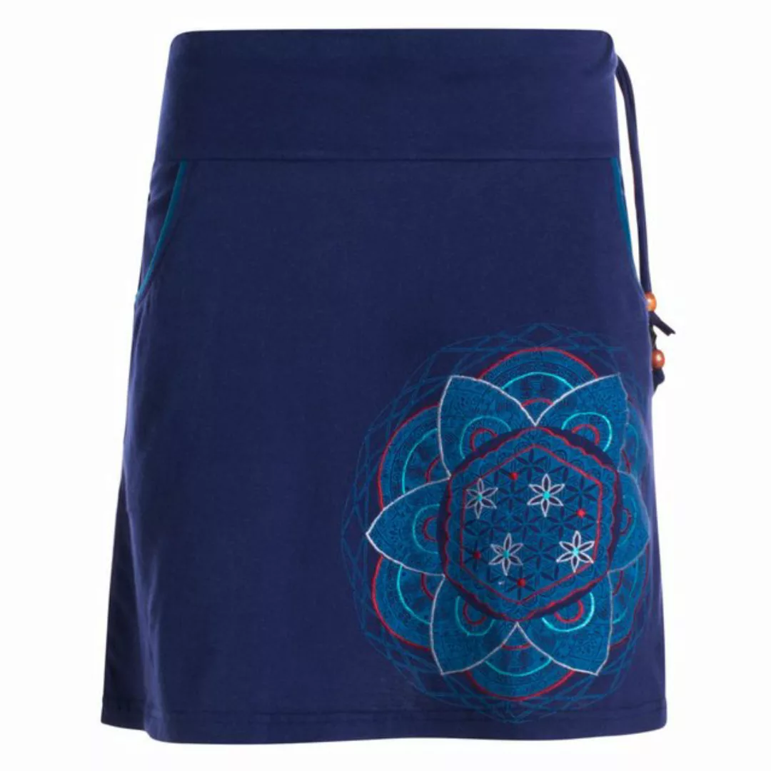 Vishes Minirock Kurzer Damen Baumwoll-Rock Taschen-Rock Mini-Röcke Blume de günstig online kaufen