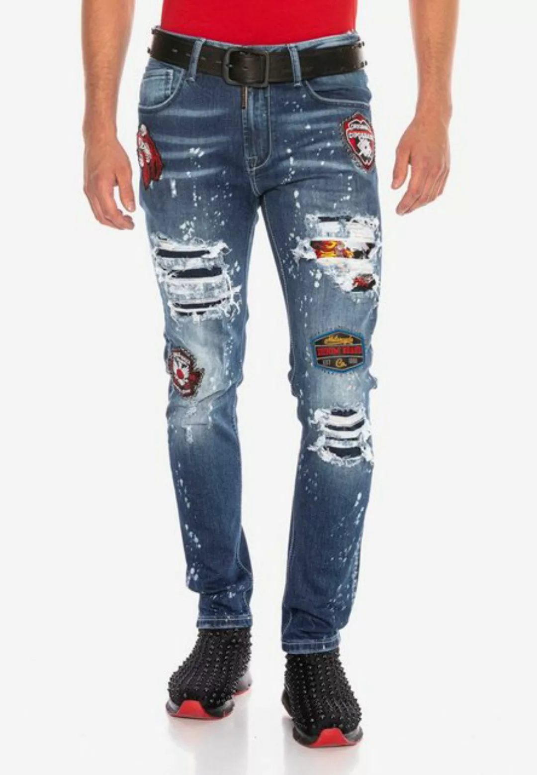 Cipo & Baxx Bequeme Jeans im angesagten Patchwork-Style günstig online kaufen