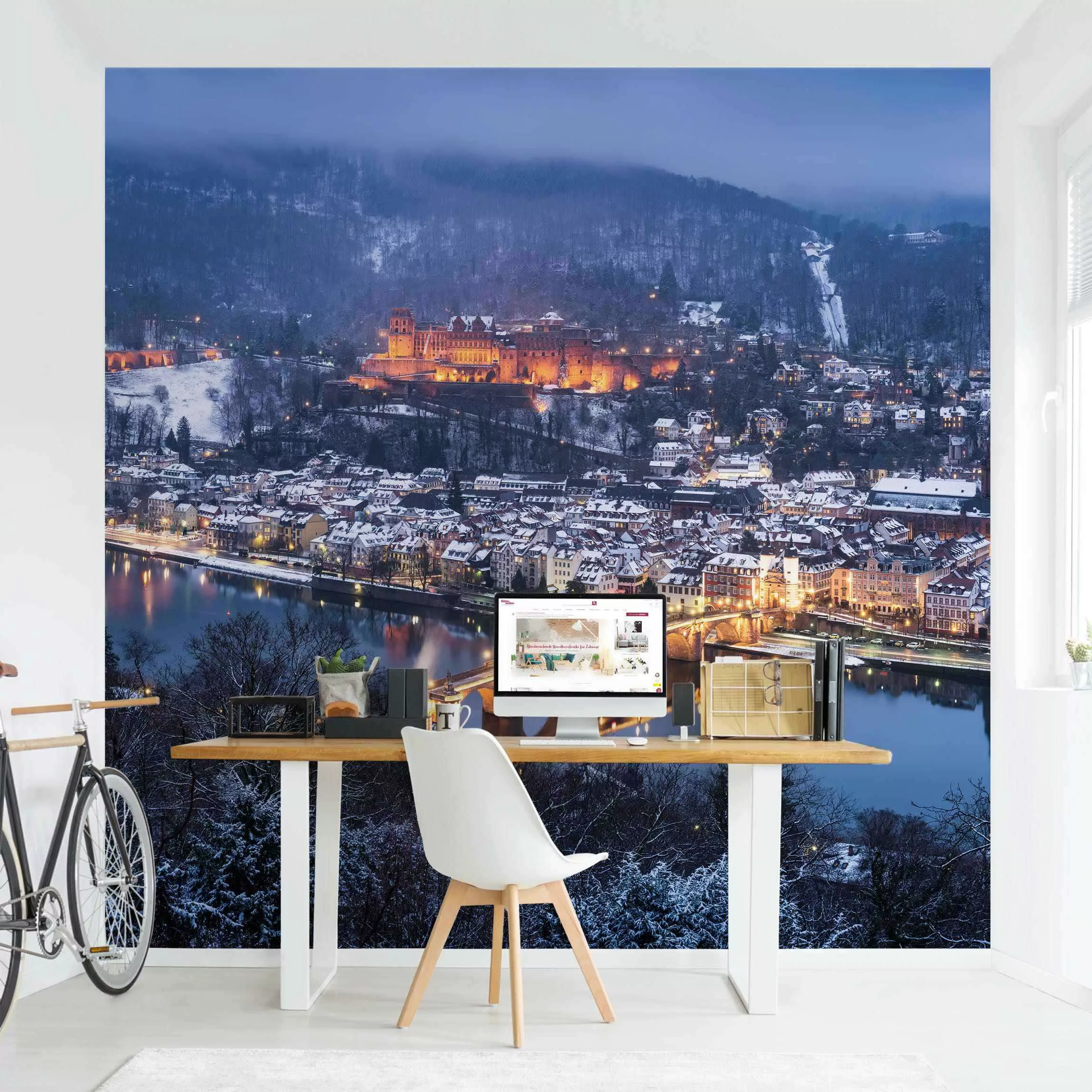 Fototapete Winterliches Heidelberg günstig online kaufen